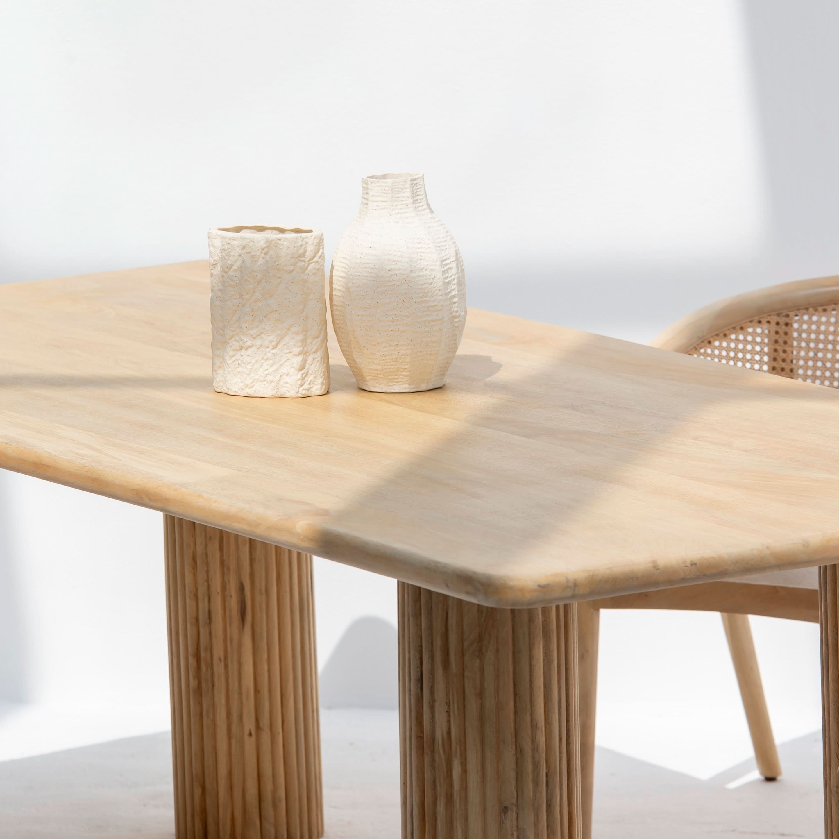 LUWIN LINING WOODEN FOUR LEG DINING TABLE - Art and craft furniture