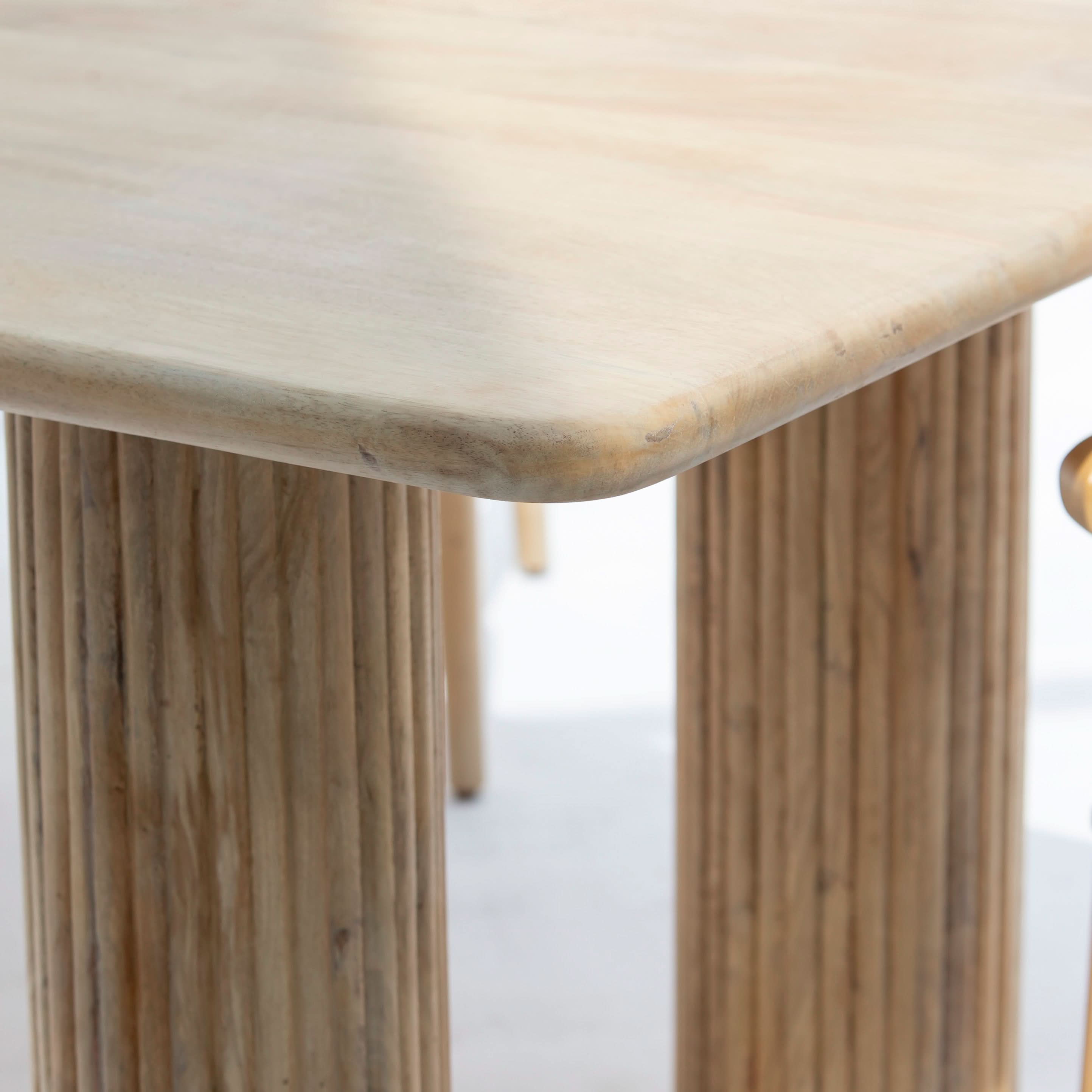 LUWIN LINING WOODEN FOUR LEG DINING TABLE - Art and craft furniture