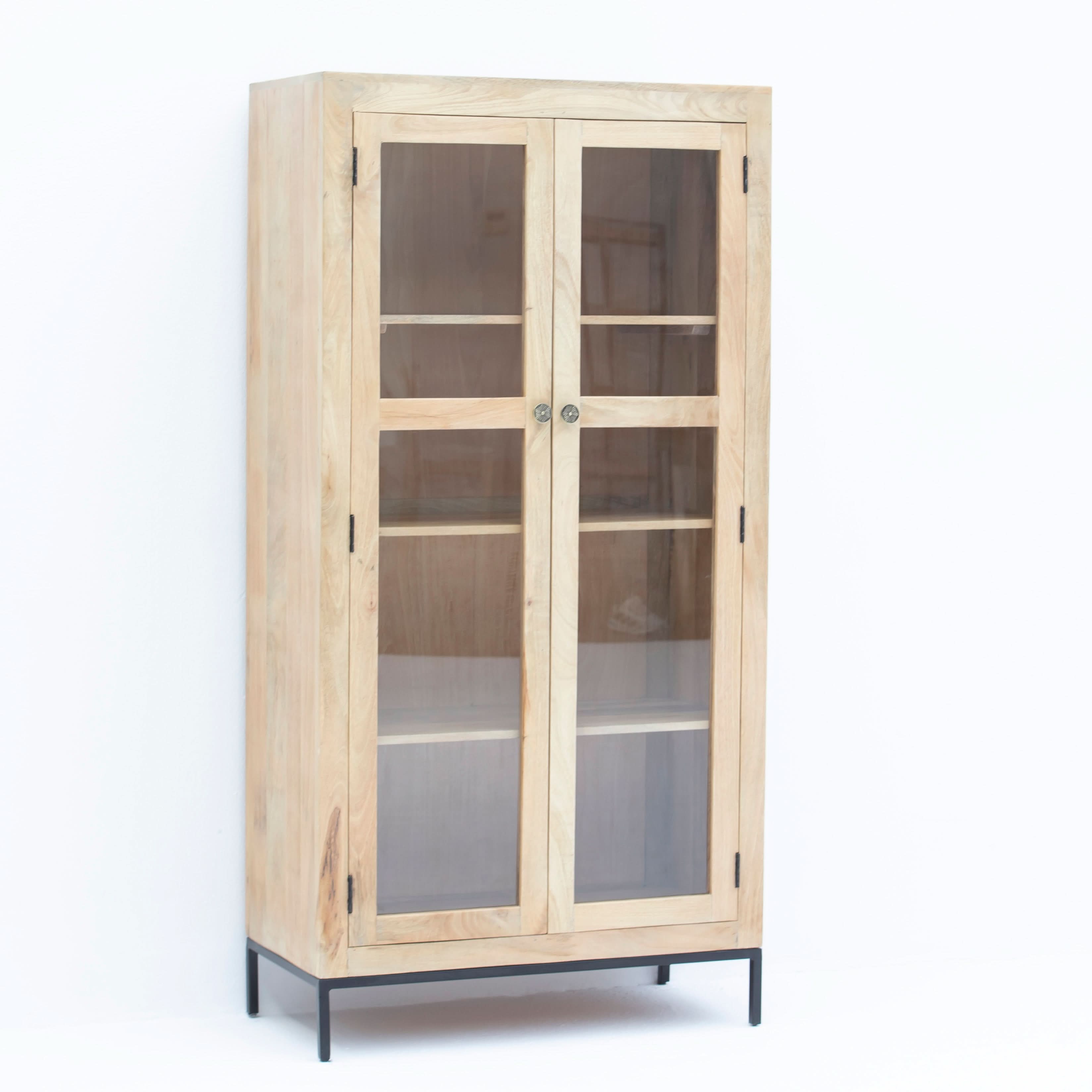 MANGOEDGE TWO GLASS DOOR CABINET - Art and craft furniture