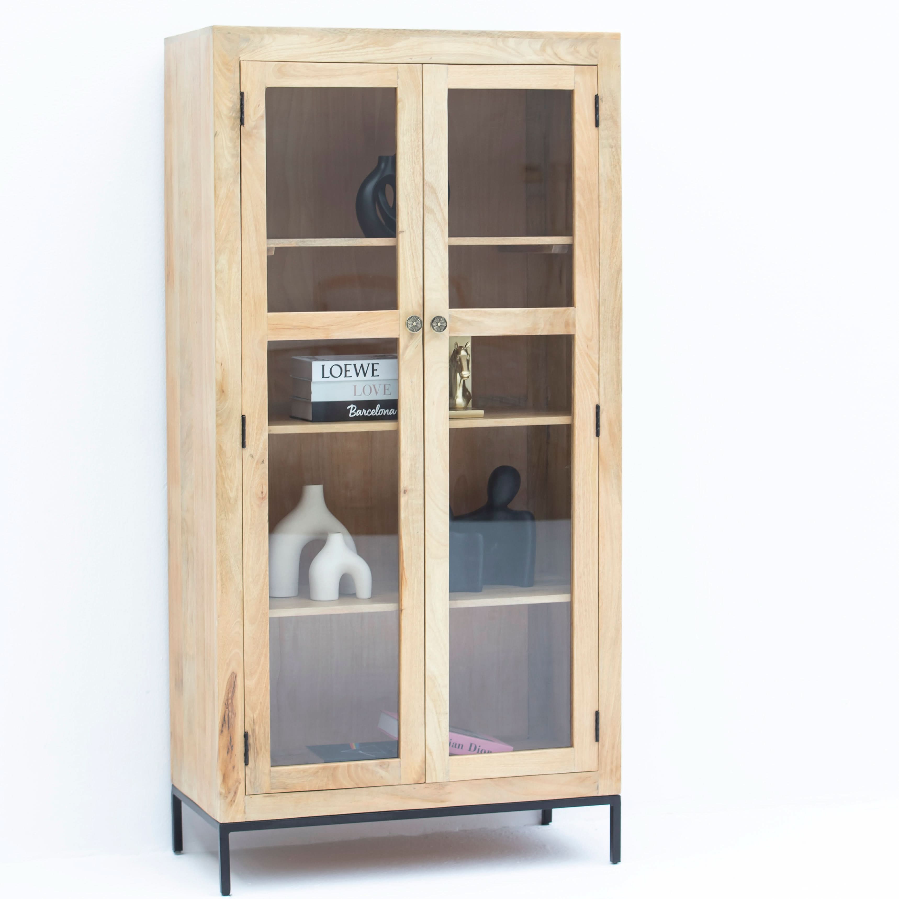 MANGOEDGE TWO GLASS DOOR CABINET - Art and craft furniture