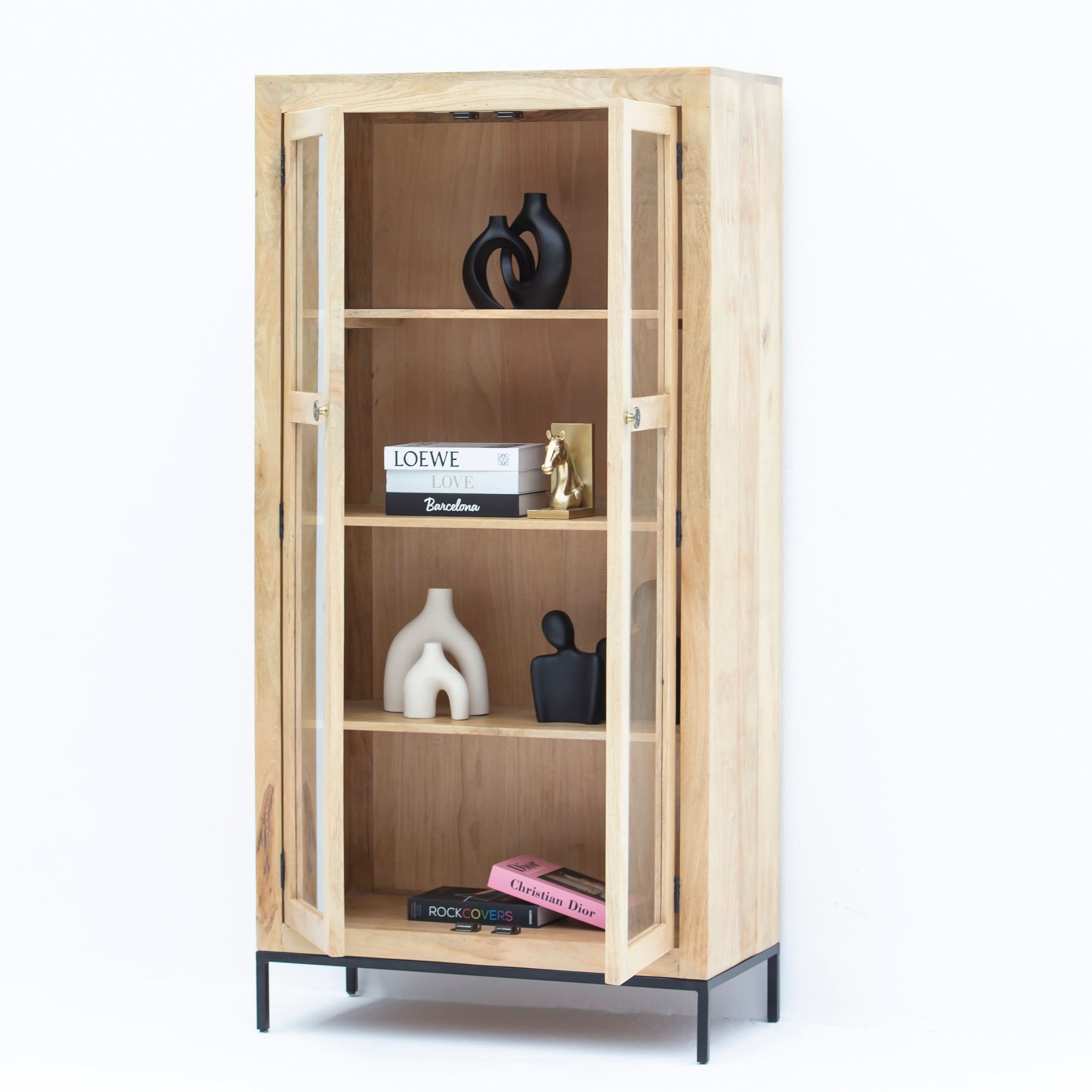 MANGOEDGE TWO GLASS DOOR CABINET - Art and craft furniture