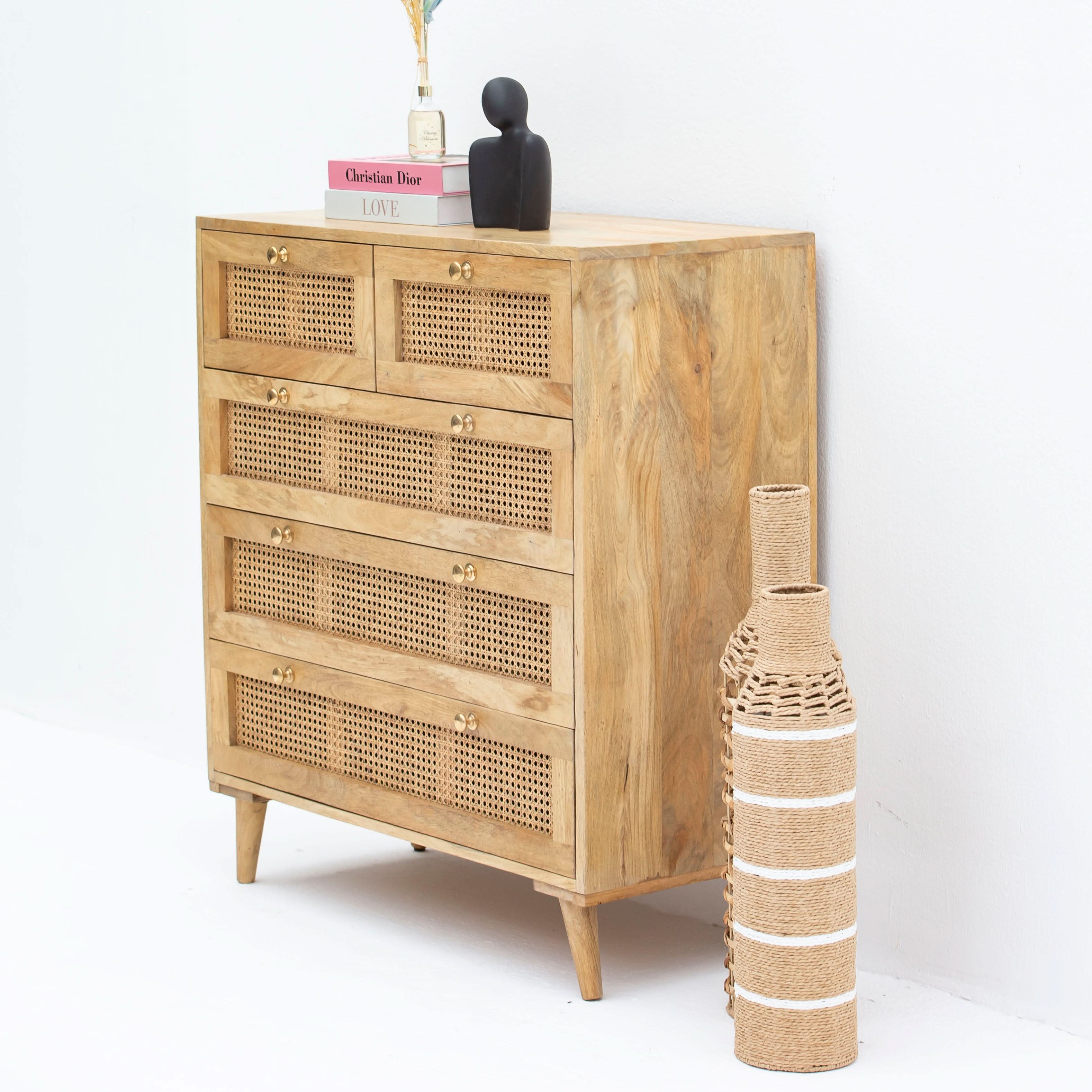 CANOVIA CANE WOODEN DRAWCHEST - Art and craft furniture