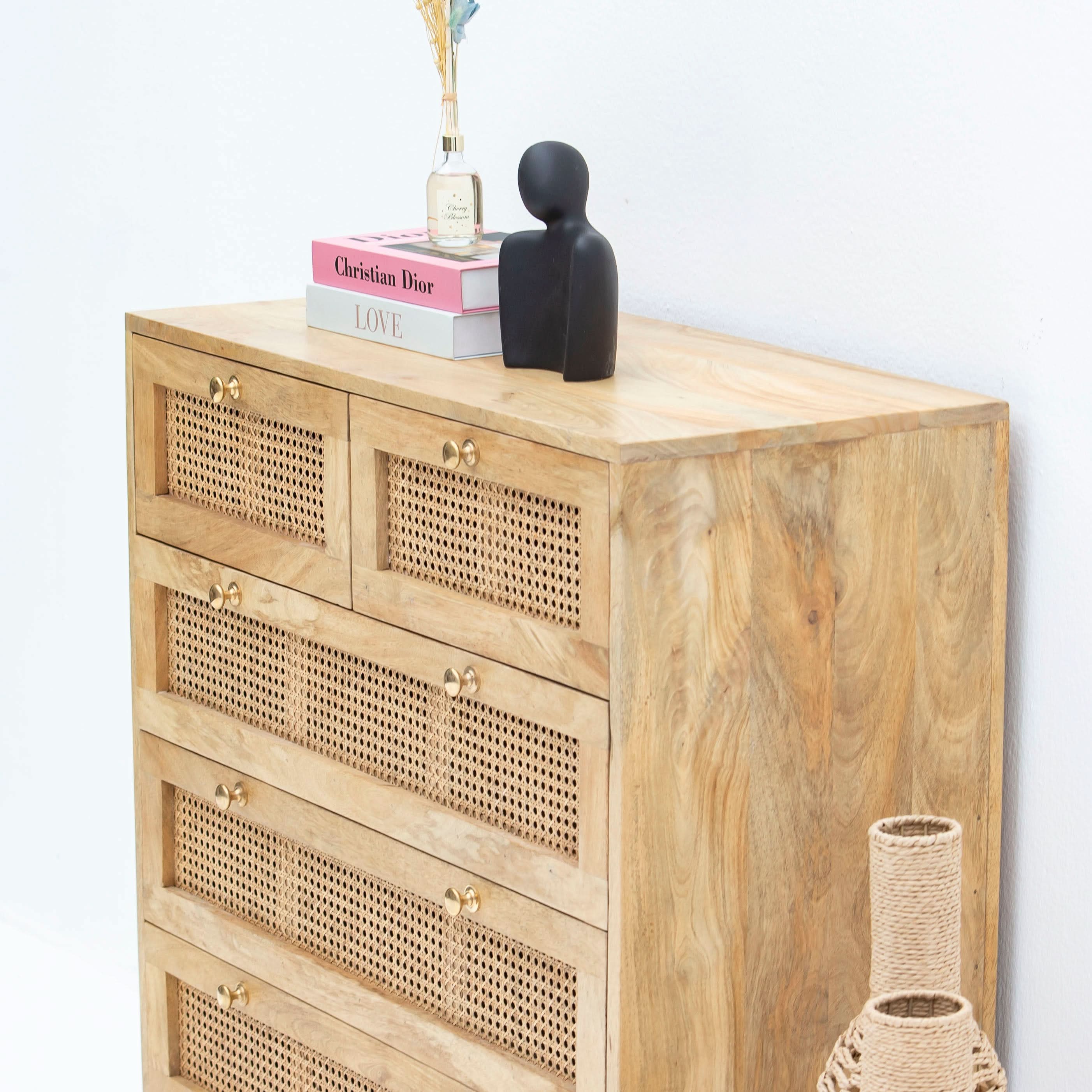 CANOVIA CANE WOODEN DRAWCHEST - Art and craft furniture