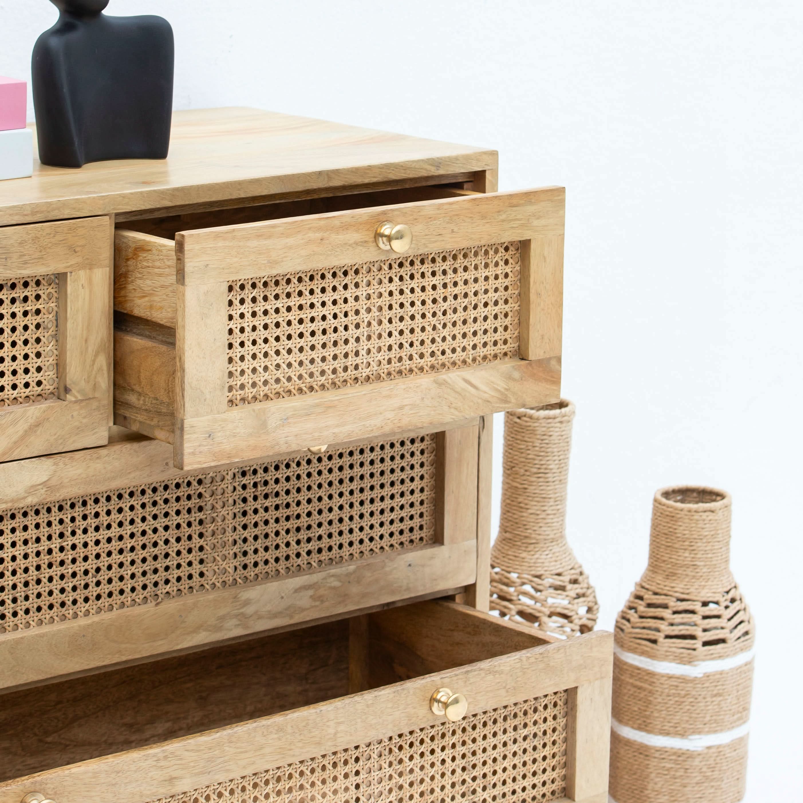 CANOVIA CANE WOODEN DRAWCHEST - Art and craft furniture