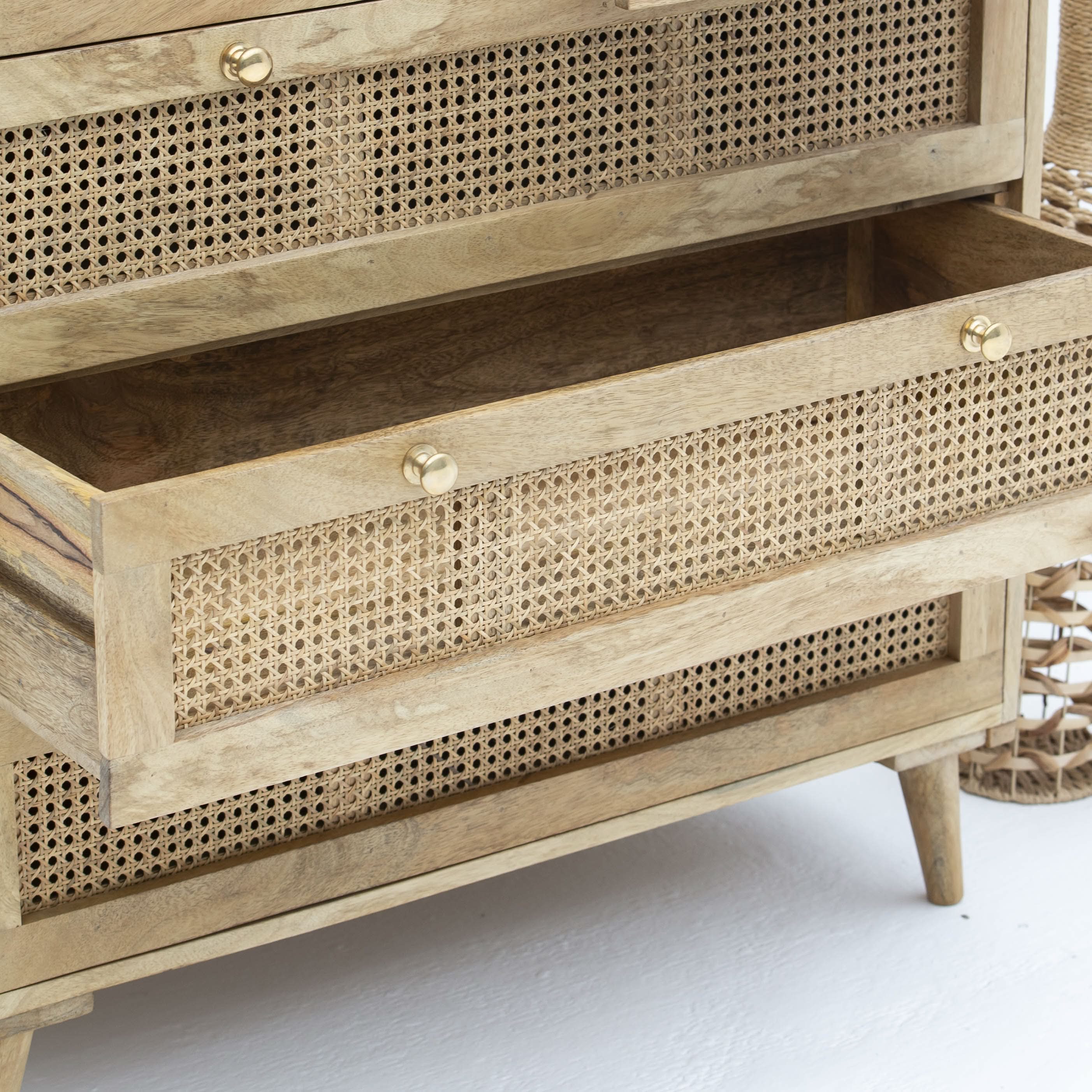CANOVIA CANE WOODEN DRAWCHEST - Art and craft furniture