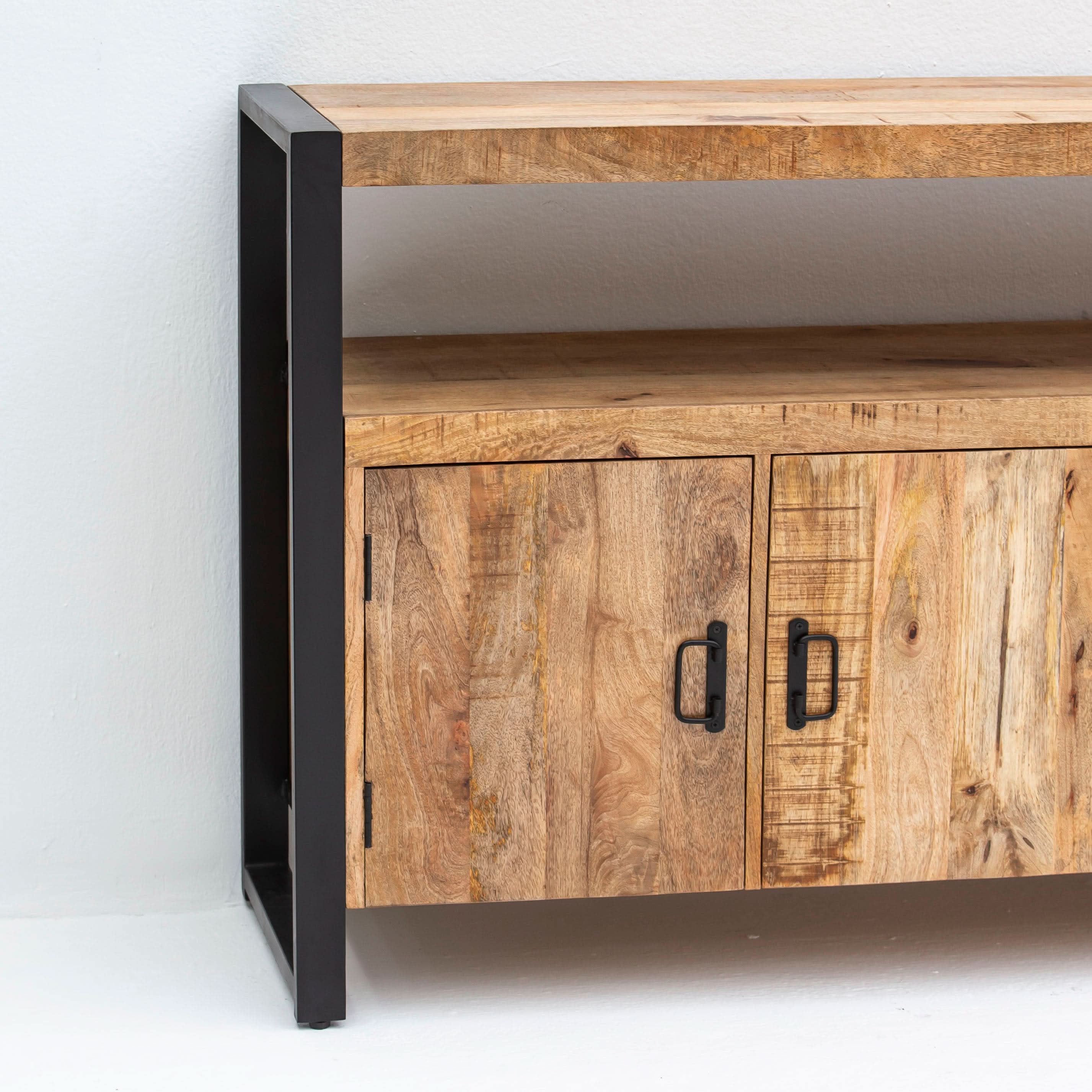 IRONIX WOODEN FOUR DOOR SIDEBOARD - Art and craft furniture