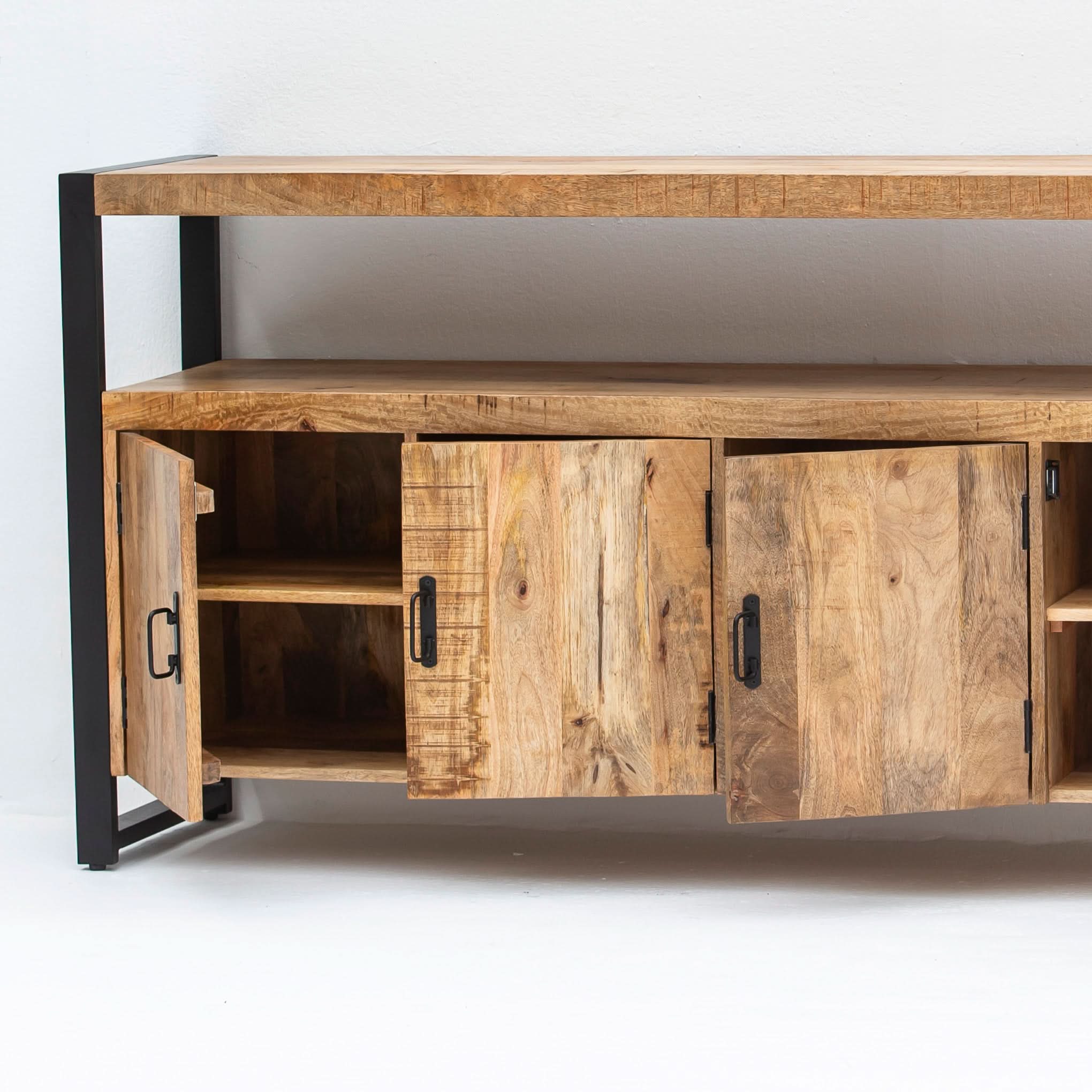 IRONIX WOODEN FOUR DOOR SIDEBOARD - Art and craft furniture