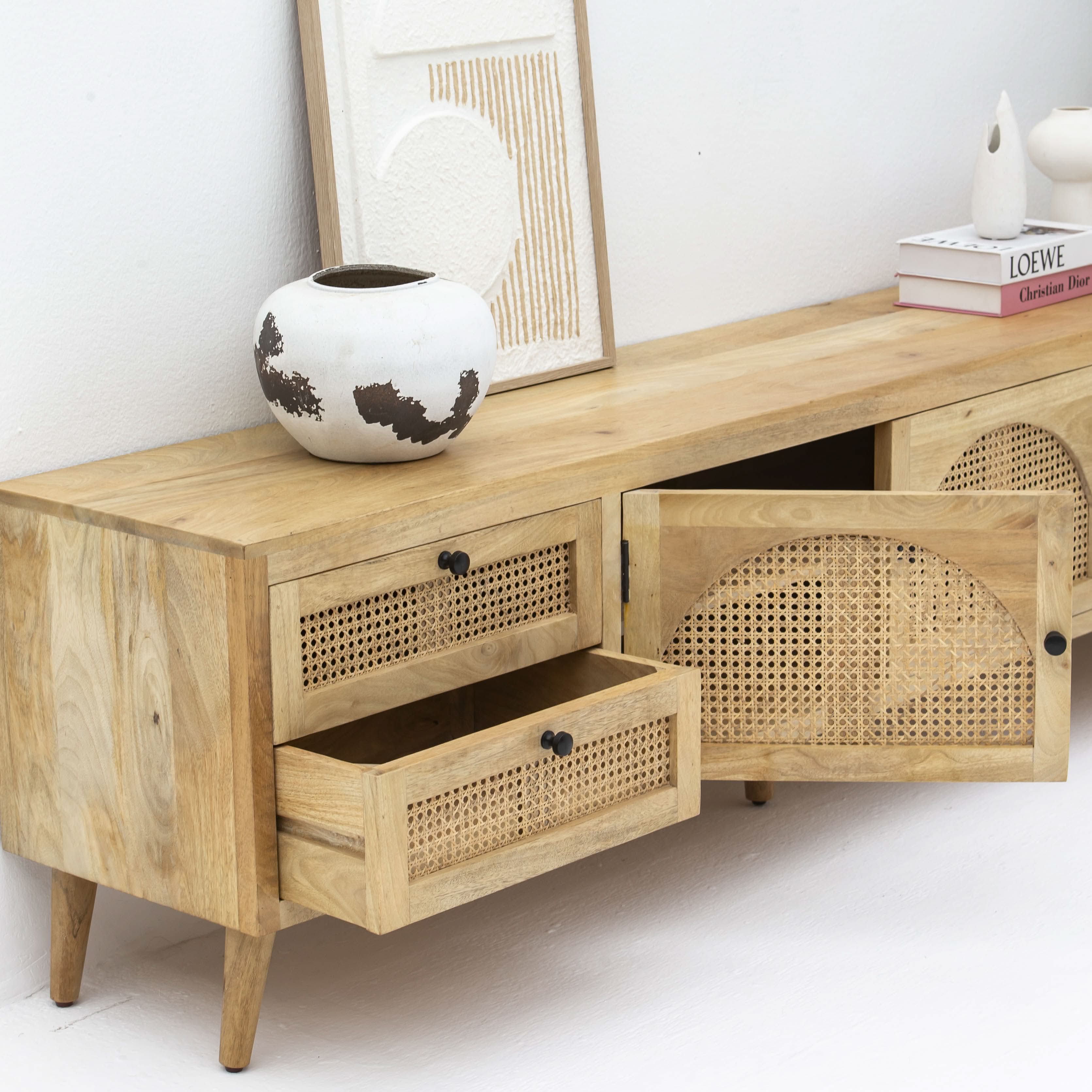 CANOVIA CANE TV STAND - Art and craft furniture