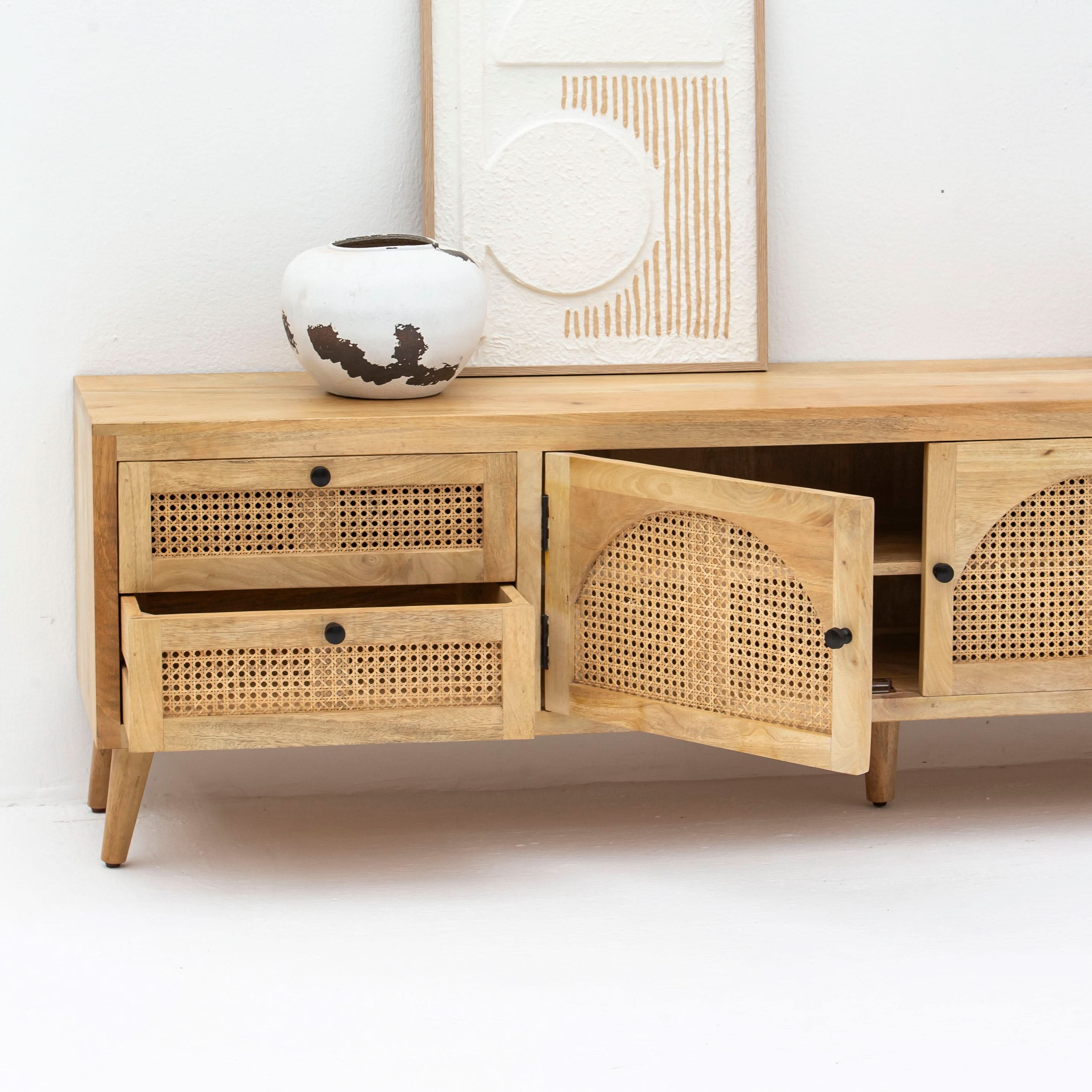 CANOVIA CANE TV STAND - Art and craft furniture