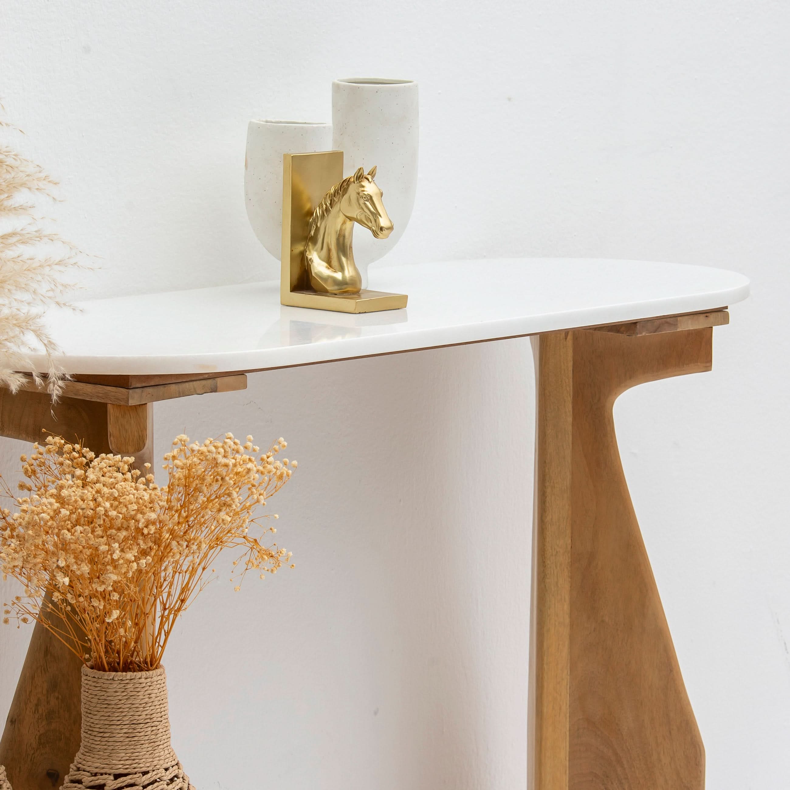 TERRALUXE MARBLE CONSOLE TABLE - Art and craft furniture