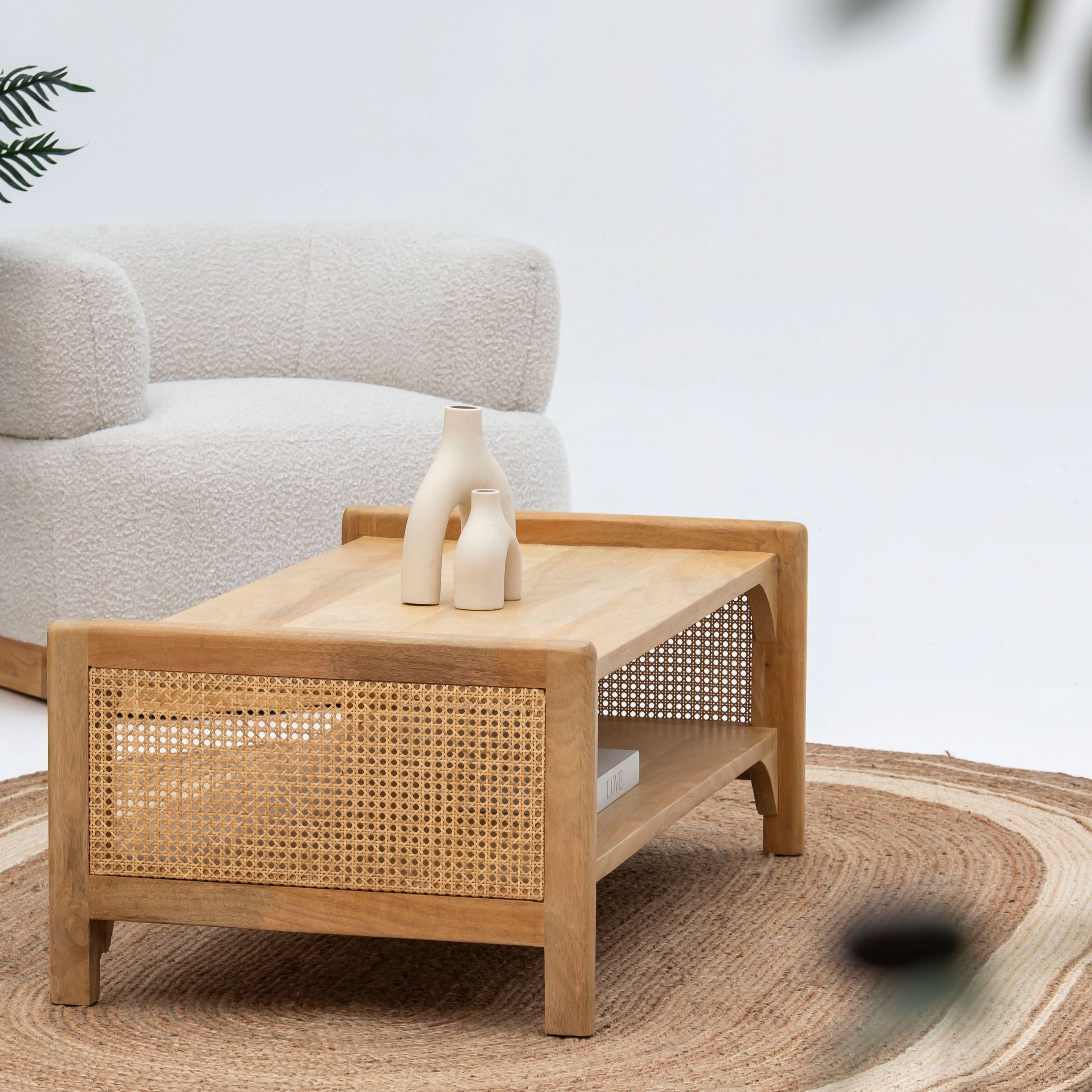 CANOVIA CANE COFFEE TABLE - Art and craft furniture