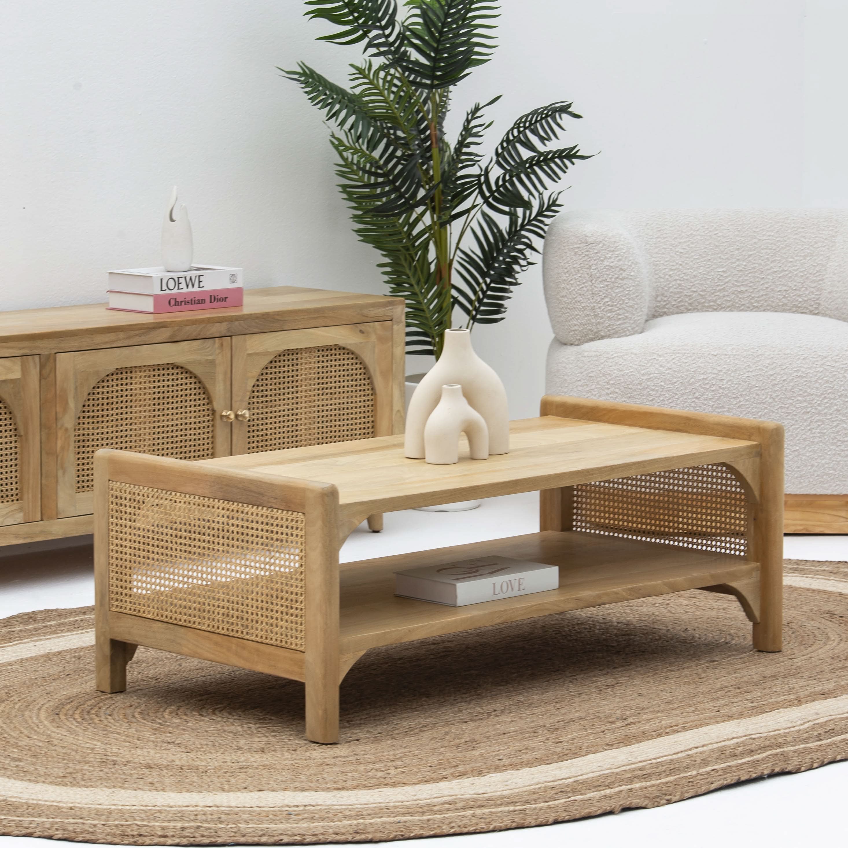 CANOVIA CANE COFFEE TABLE - Art and craft furniture