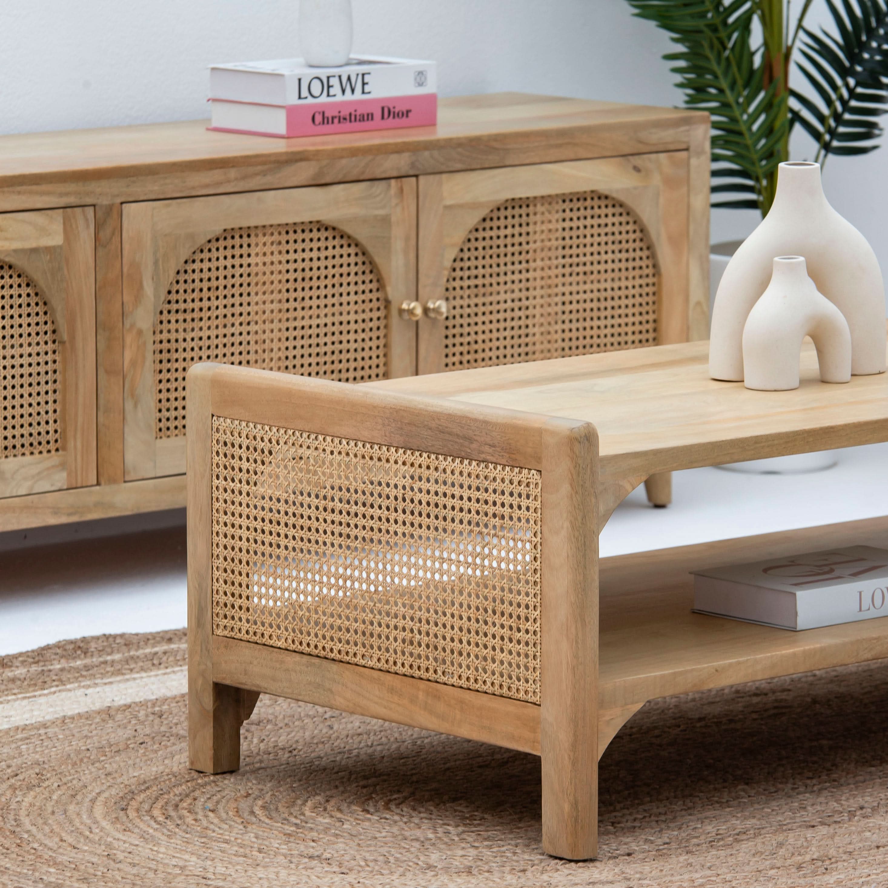 CANOVIA CANE COFFEE TABLE - Art and craft furniture