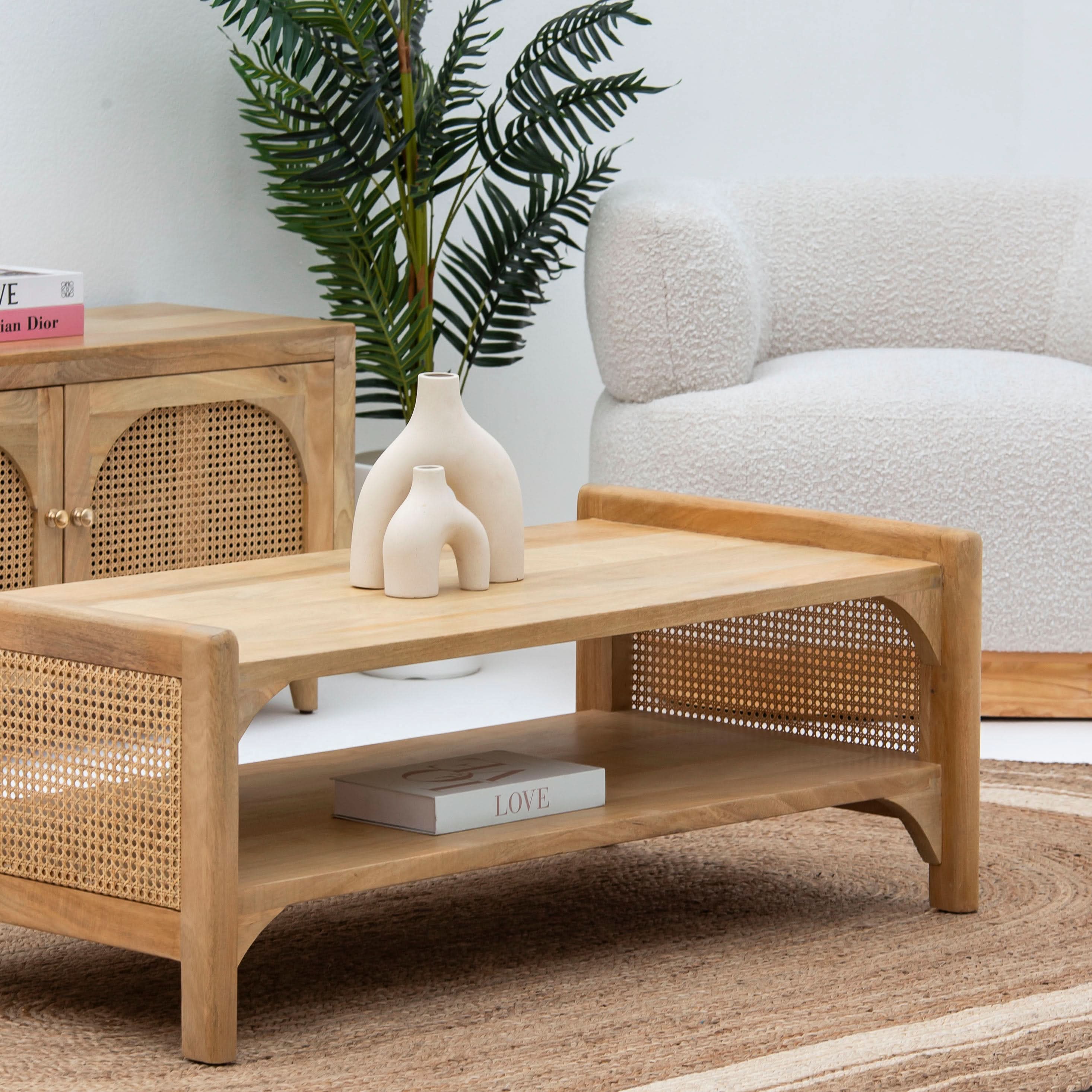 CANOVIA CANE COFFEE TABLE - Art and craft furniture