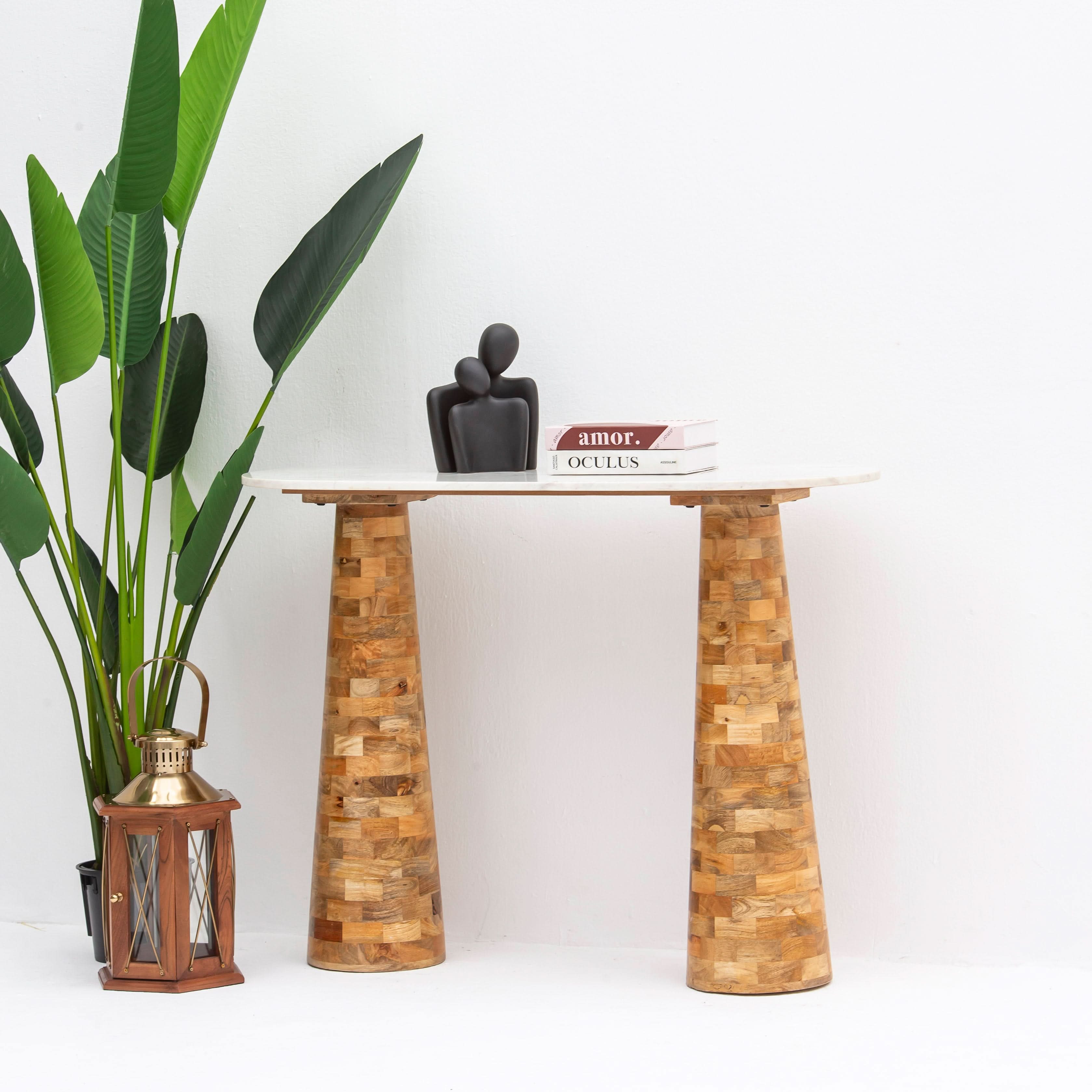 TERRALUXE MARBLE CONSOLE TABLE - Art and craft furniture