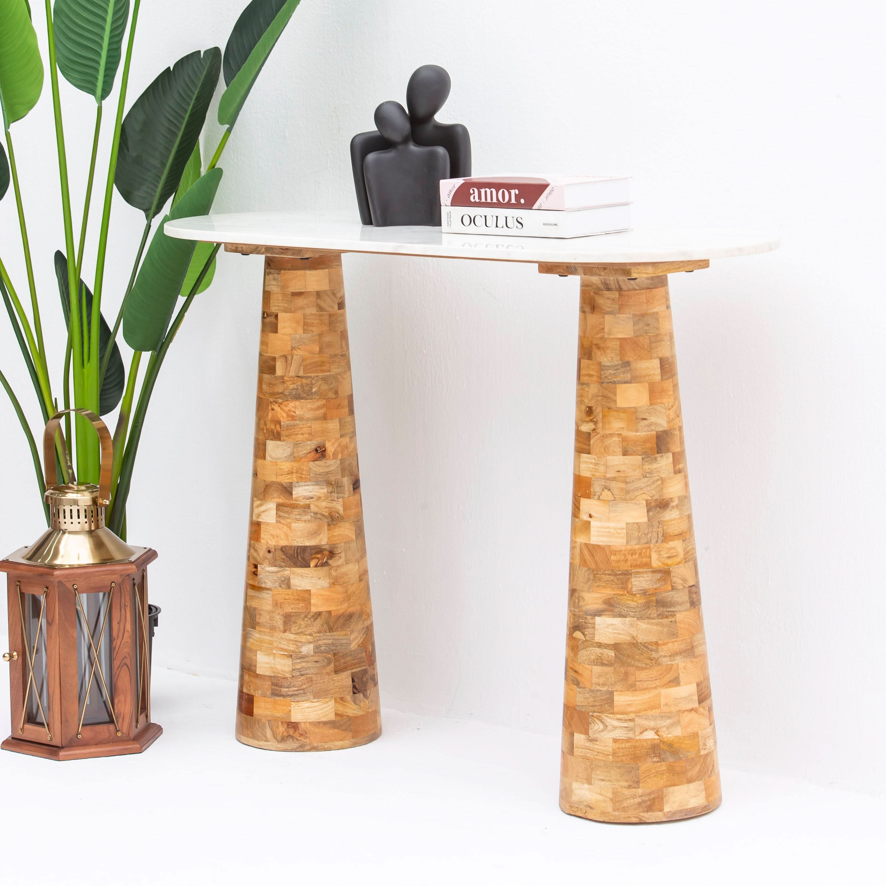 TERRALUXE MARBLE CONSOLE TABLE - Art and craft furniture