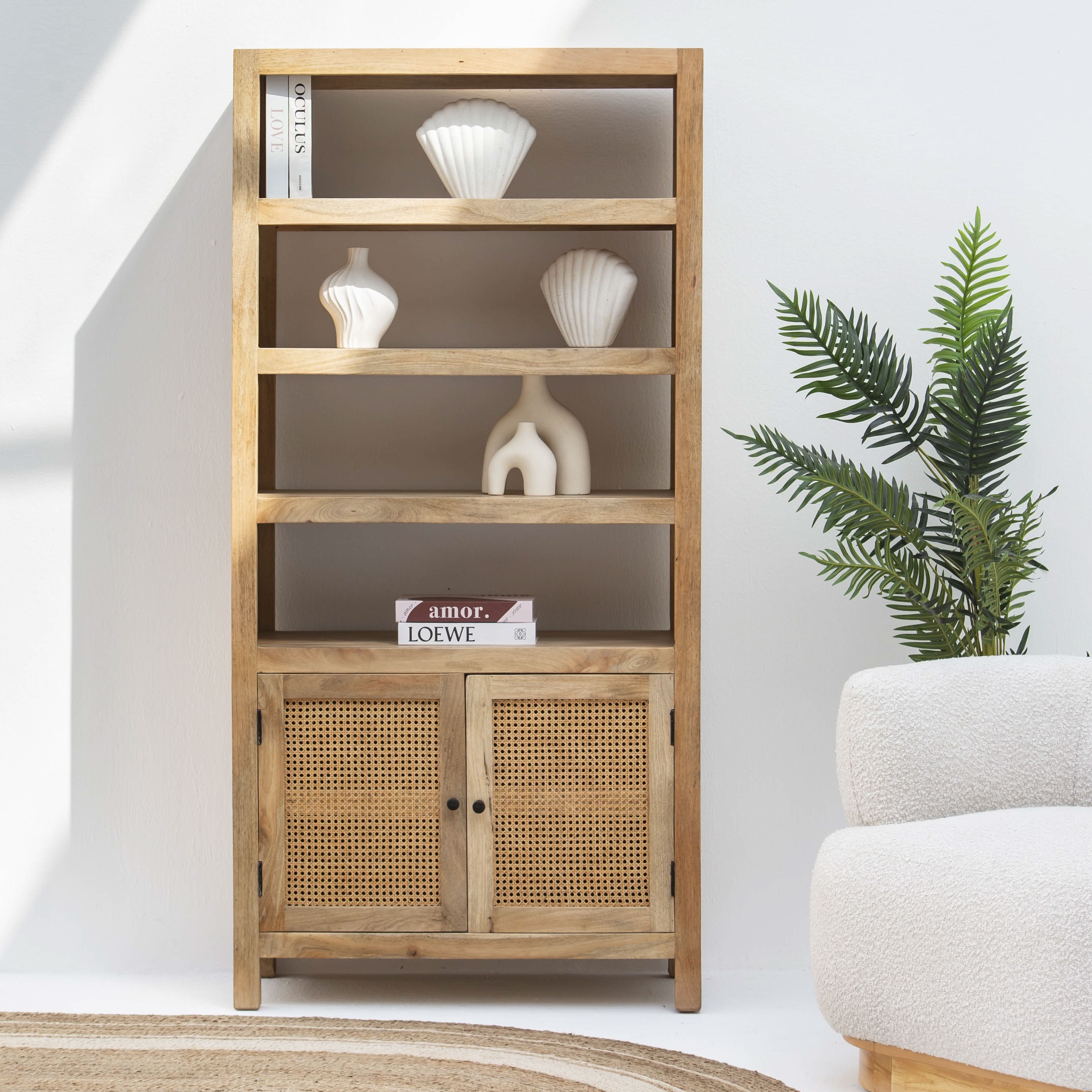 CANOVIA CANE TWO DOOR BOOKSHELF - Art and craft furniture