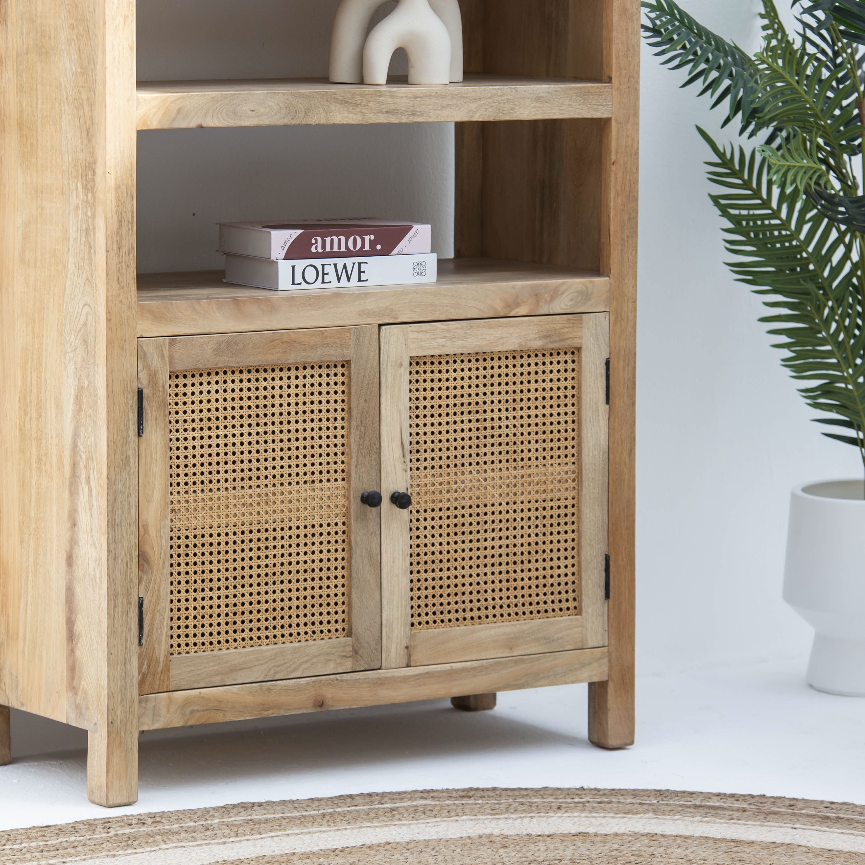 CANOVIA CANE TWO DOOR BOOKSHELF - Art and craft furniture