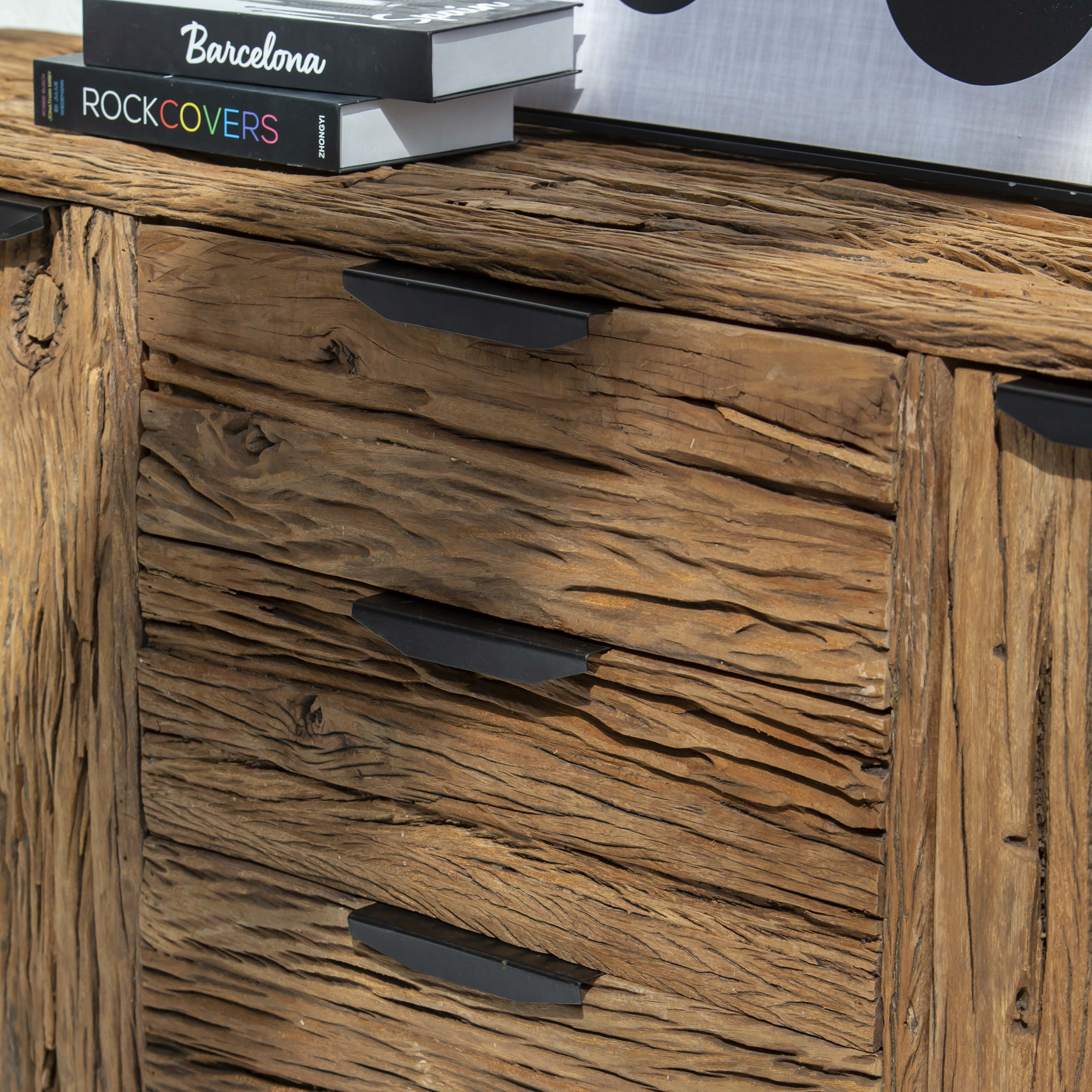 RAILWAY WOOD SIDEBOARD - Art and craft furniture