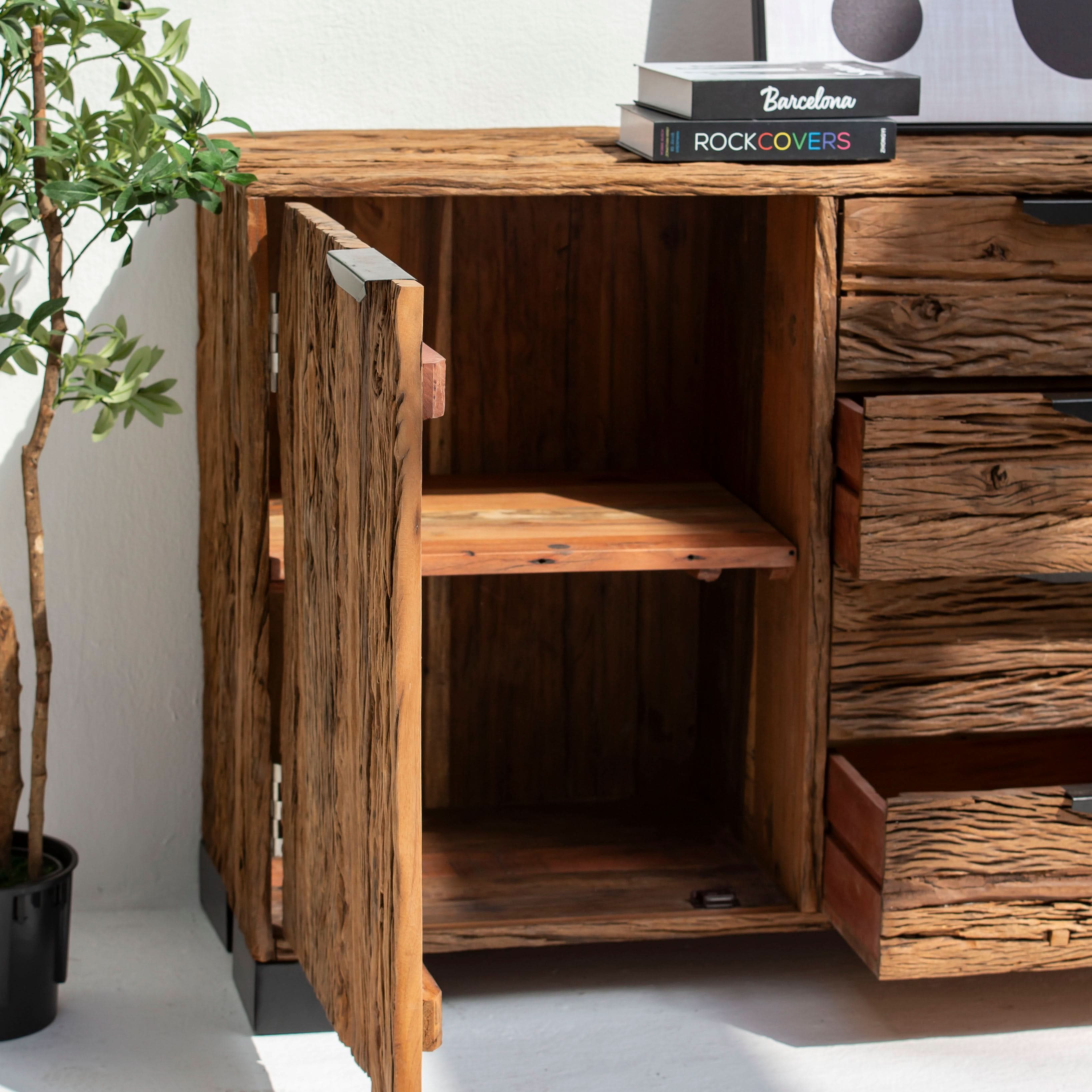 RAILWAY WOOD SIDEBOARD - Art and craft furniture