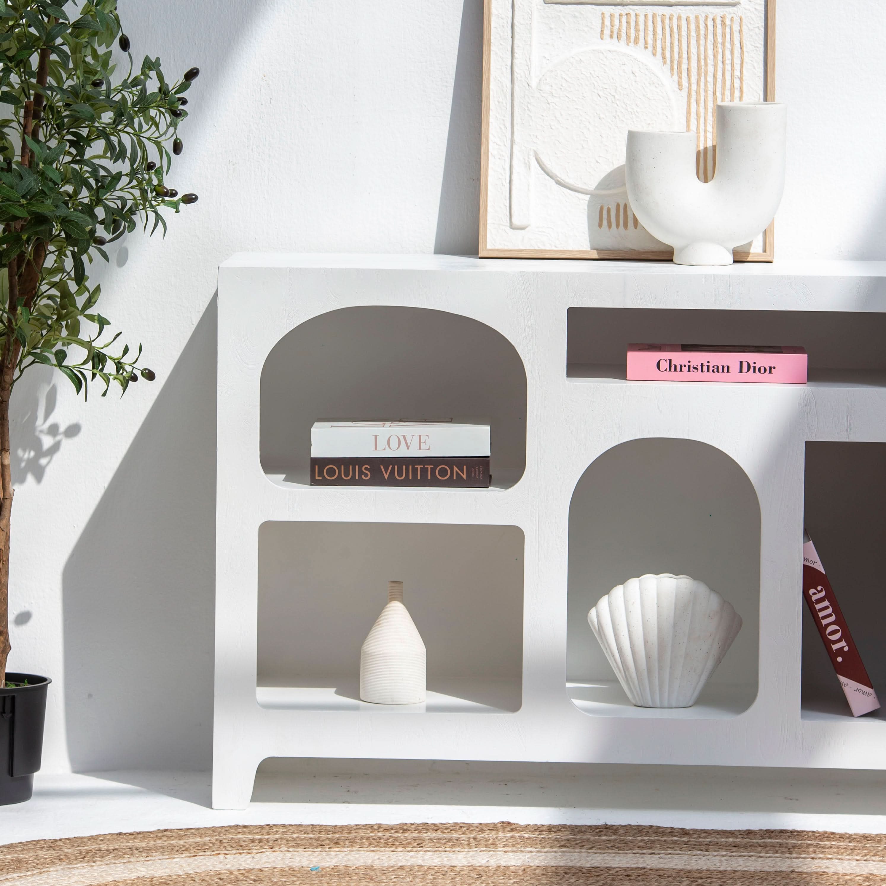 ARCH WHITE OPEN SIDEBOARD - Art and craft furniture