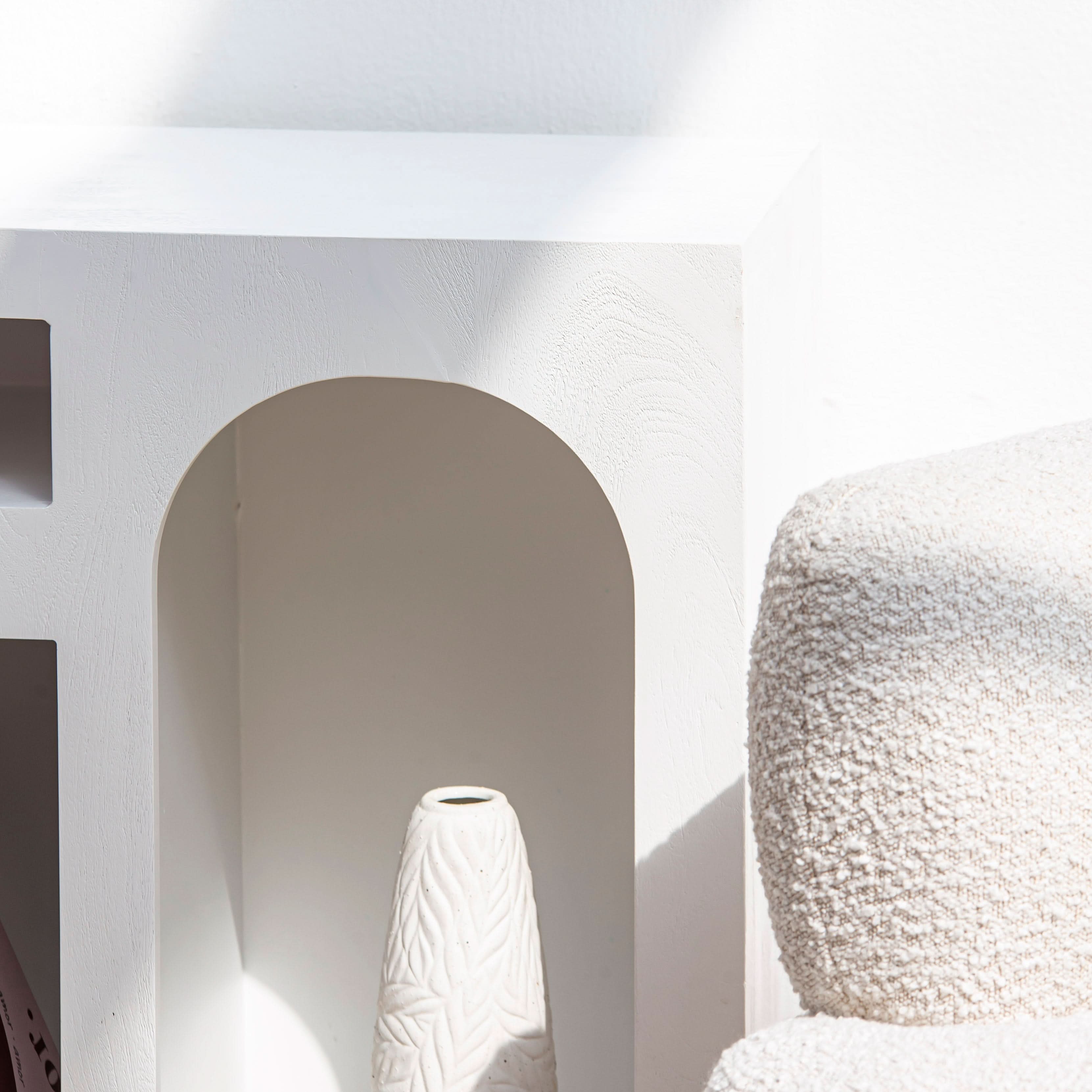 ARCH WHITE OPEN SIDEBOARD - Art and craft furniture