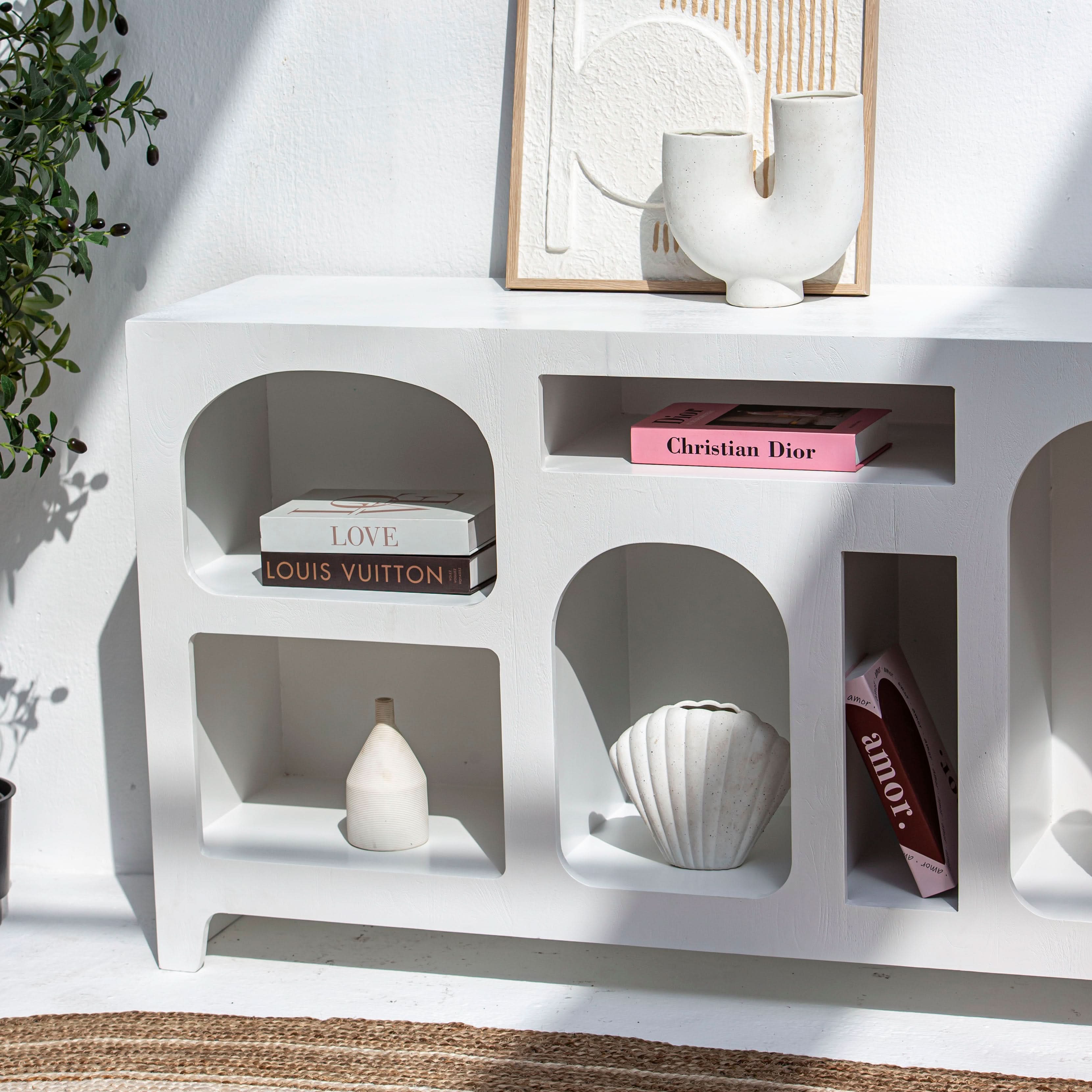 ARCH WHITE OPEN SIDEBOARD - Art and craft furniture