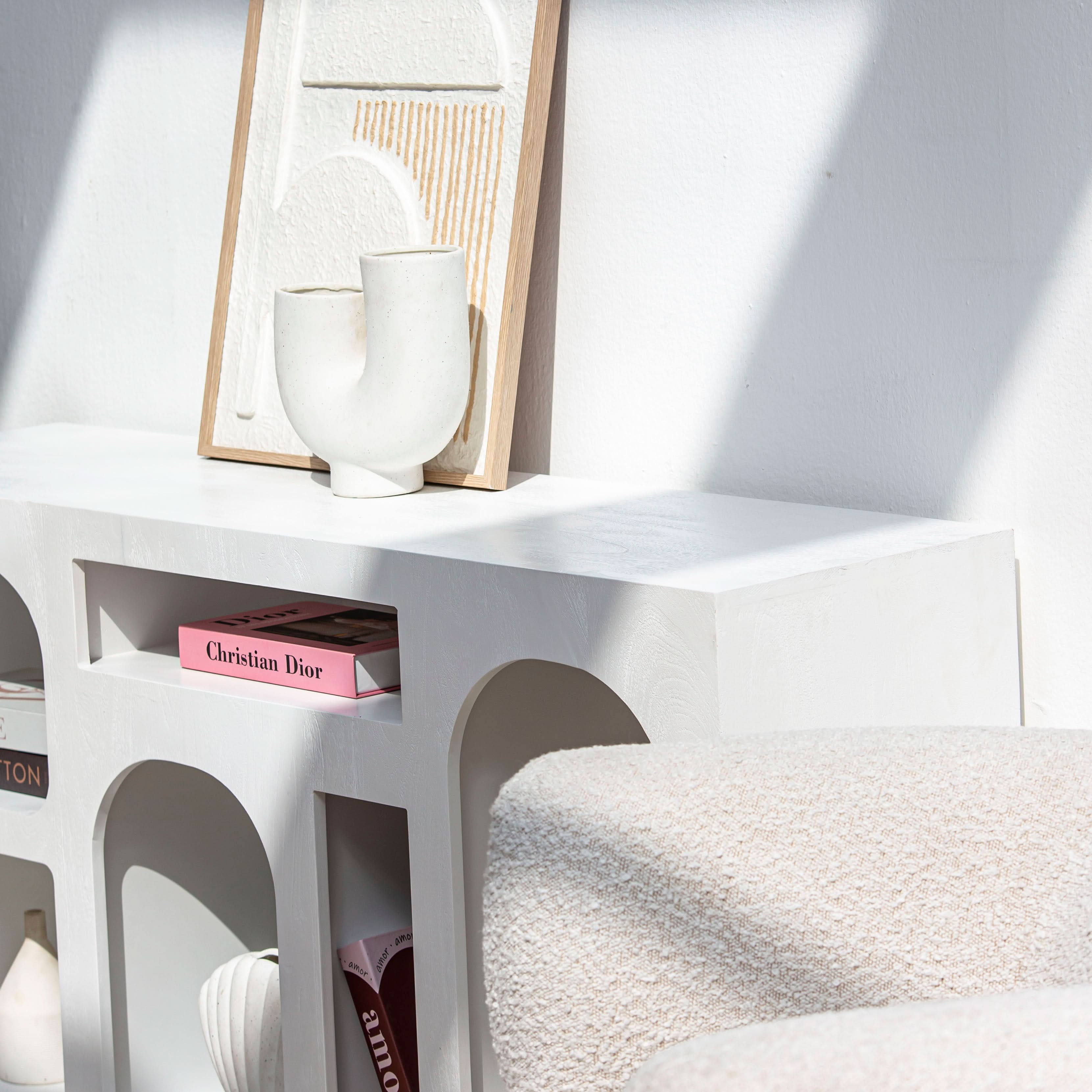 ARCH WHITE OPEN SIDEBOARD - Art and craft furniture