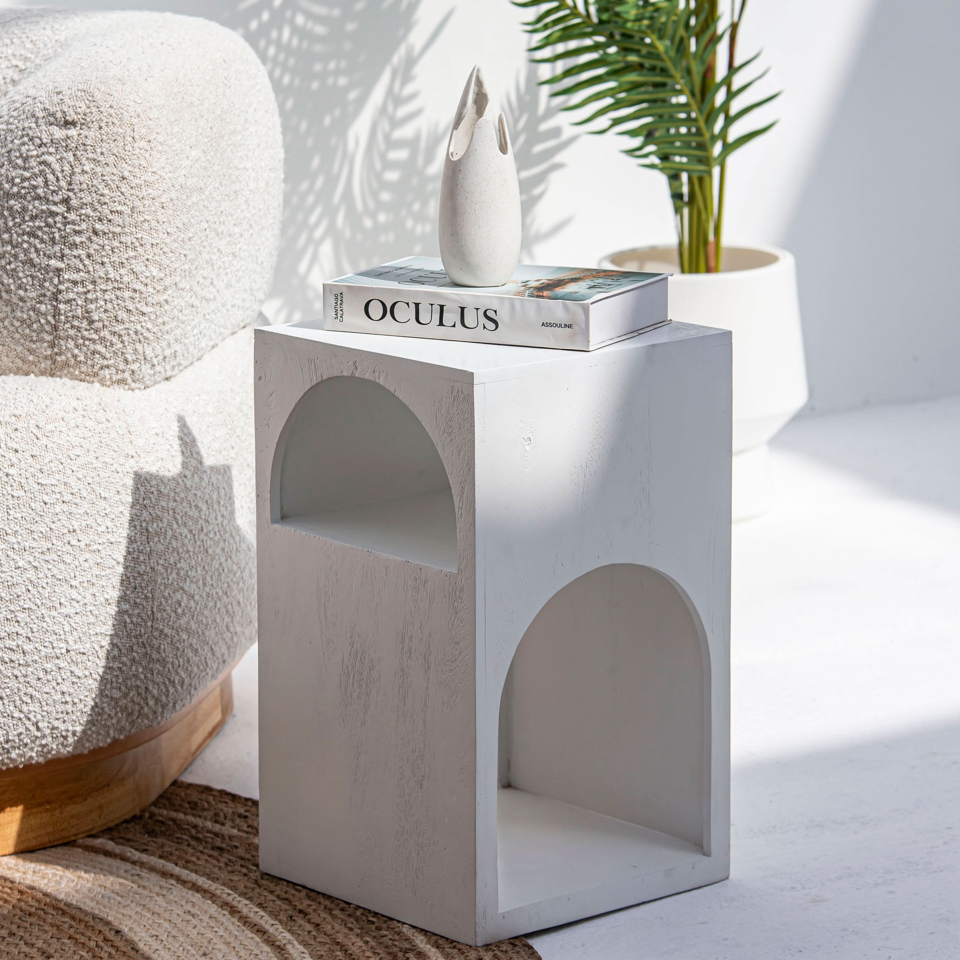 ARCH WHITE SIDE TABLE - Art and craft furniture