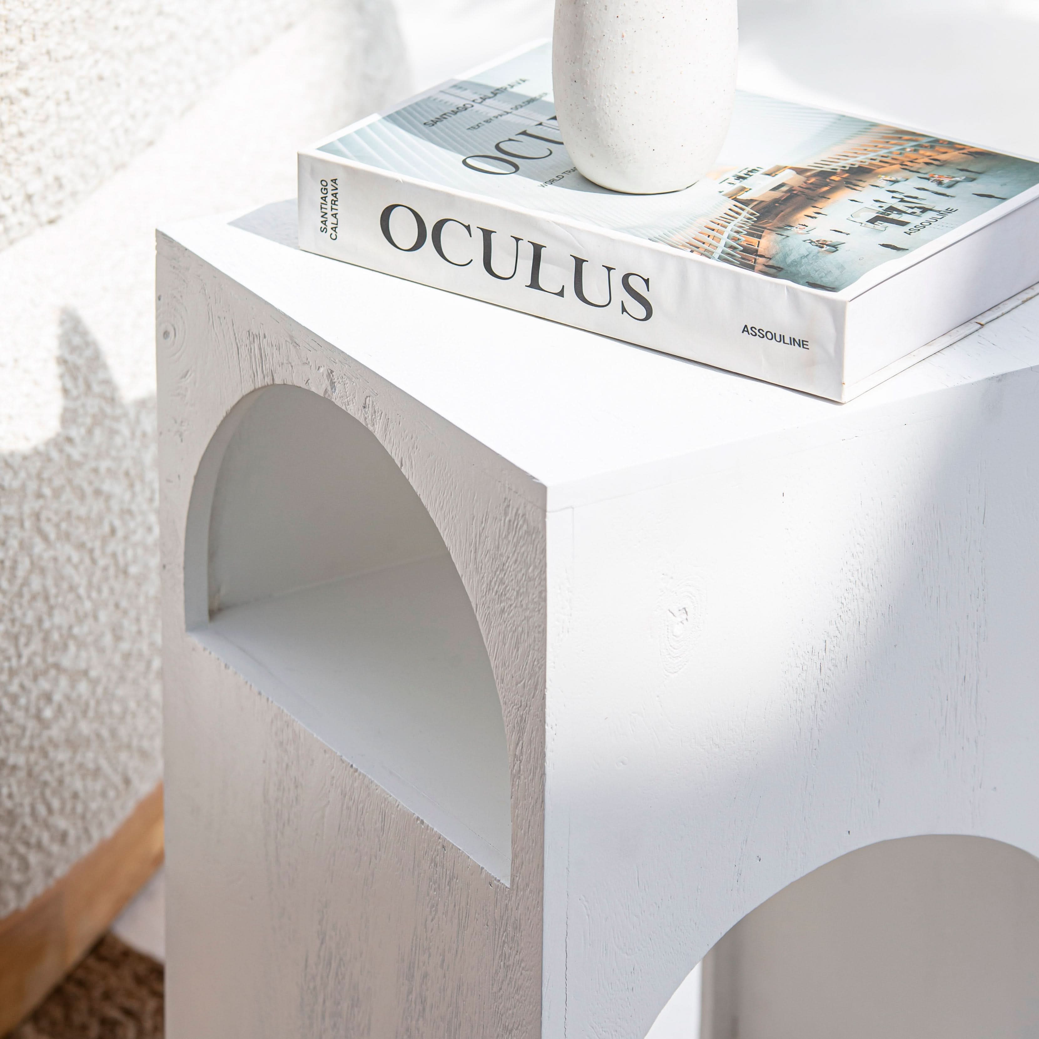 ARCH WHITE SIDE TABLE - Art and craft furniture