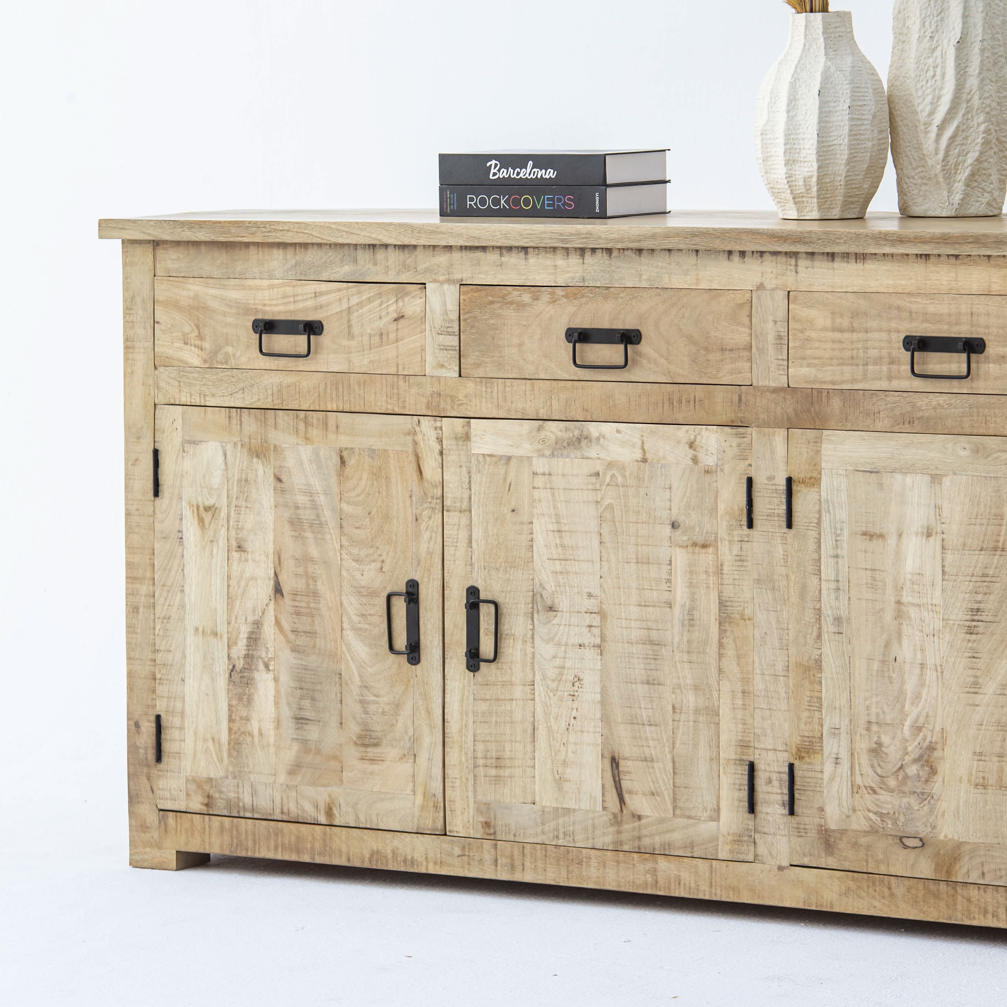 MANGOEDGE FOUR DOOR & DRAWER SIDEBOARD - Art and craft furniture