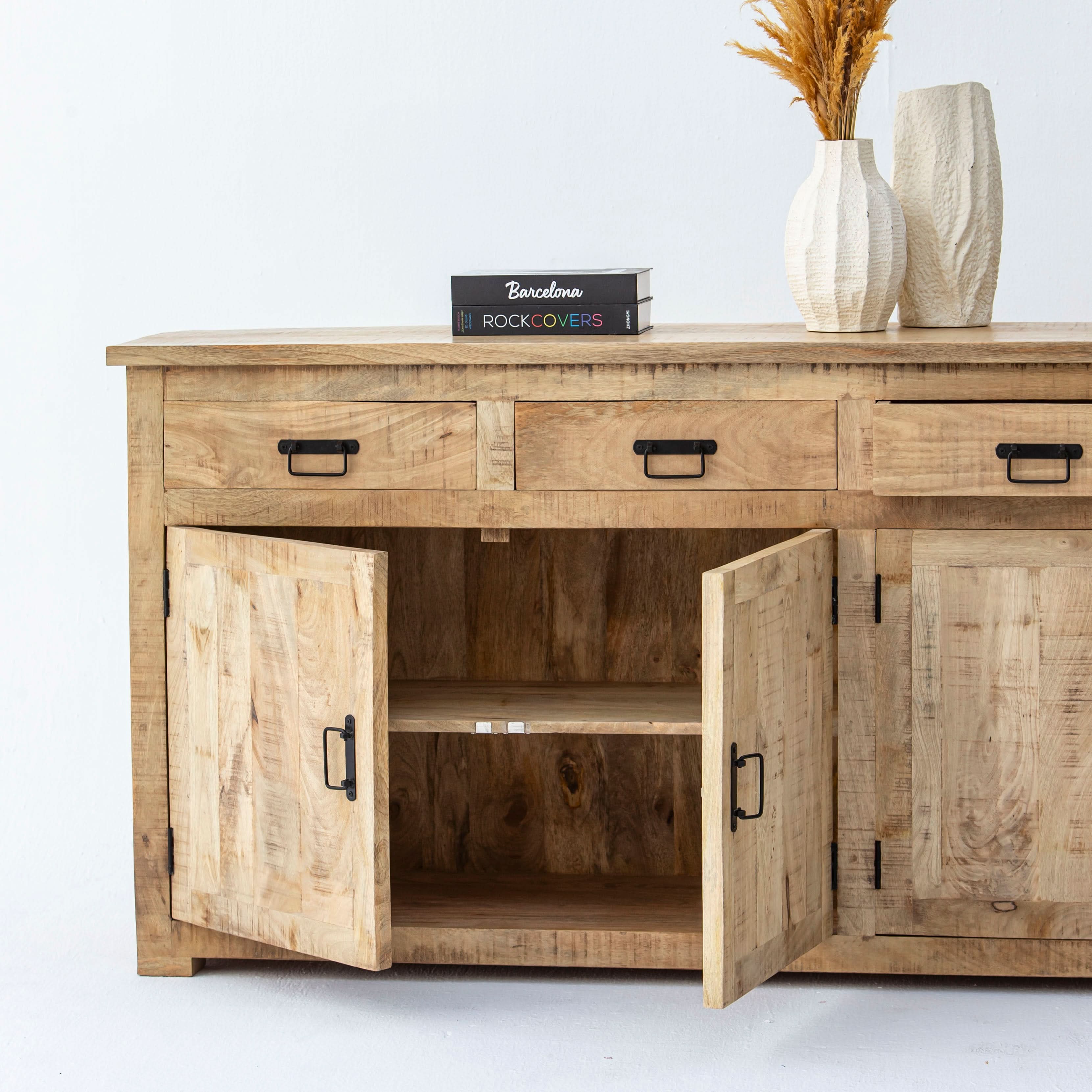MANGOEDGE FOUR DOOR & DRAWER SIDEBOARD - Art and craft furniture