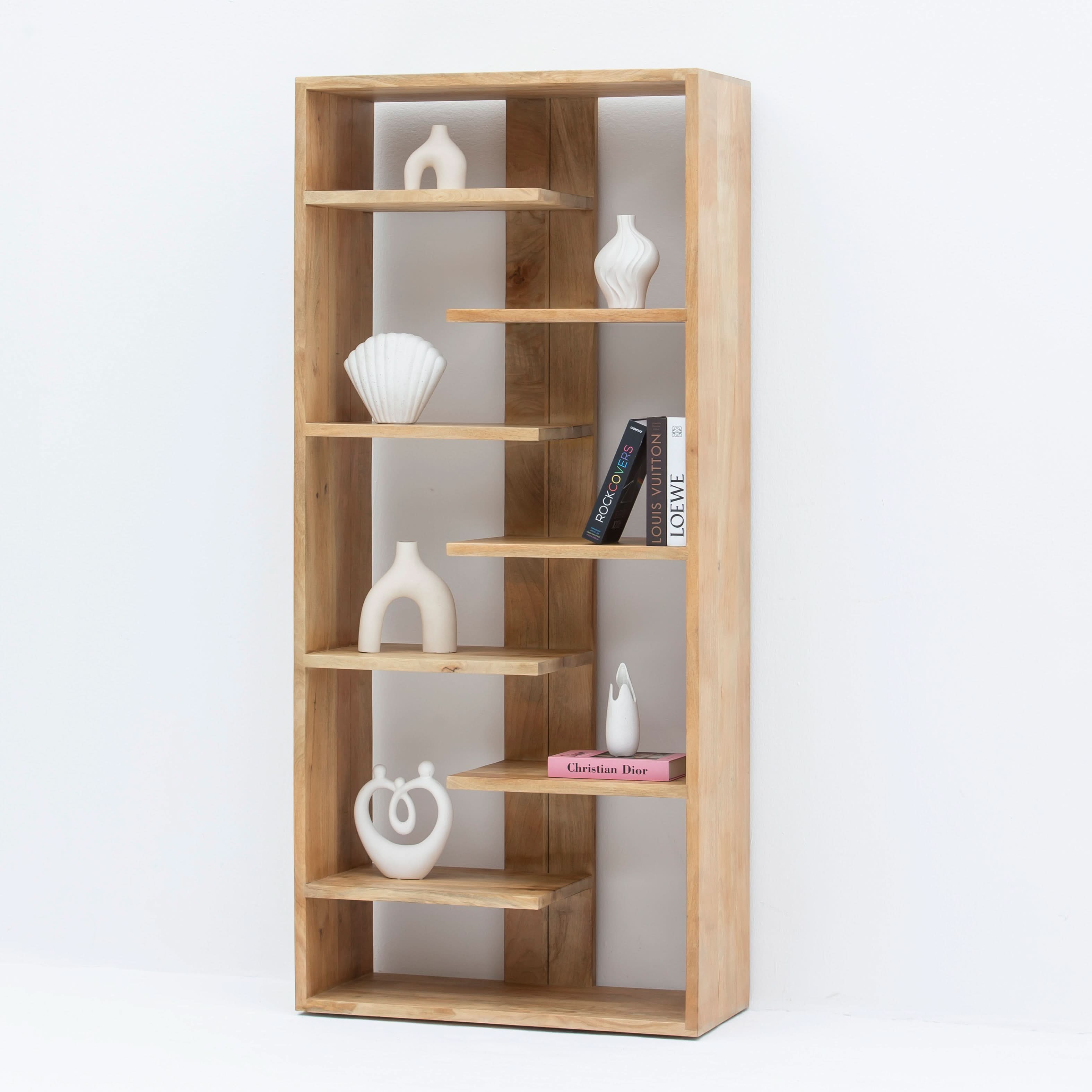 AUREVO WOODEN OPEN BOOKSHELF - Art and craft furniture