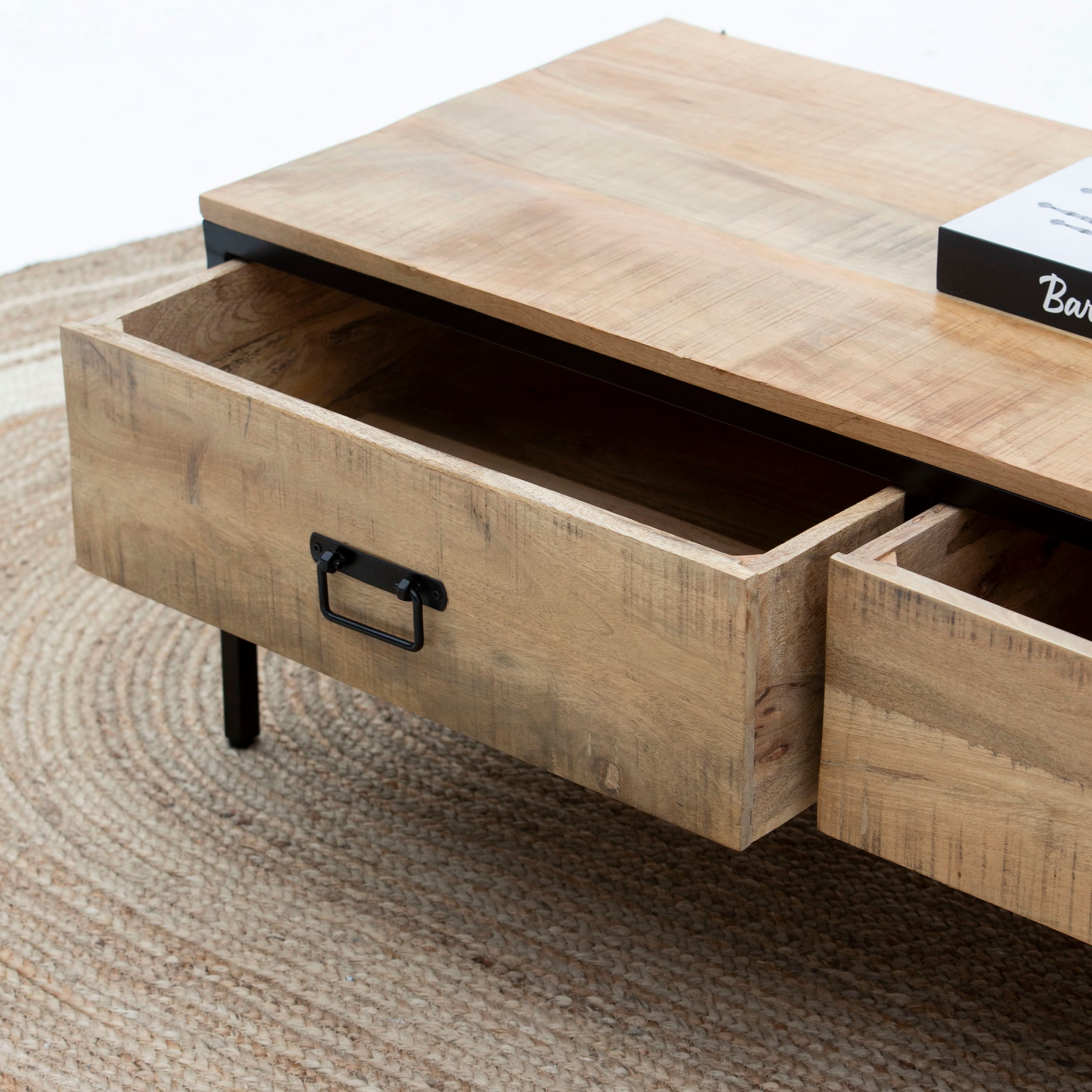 IRONIX WOODEN IRON COFFEE TABLE - Art and craft furniture