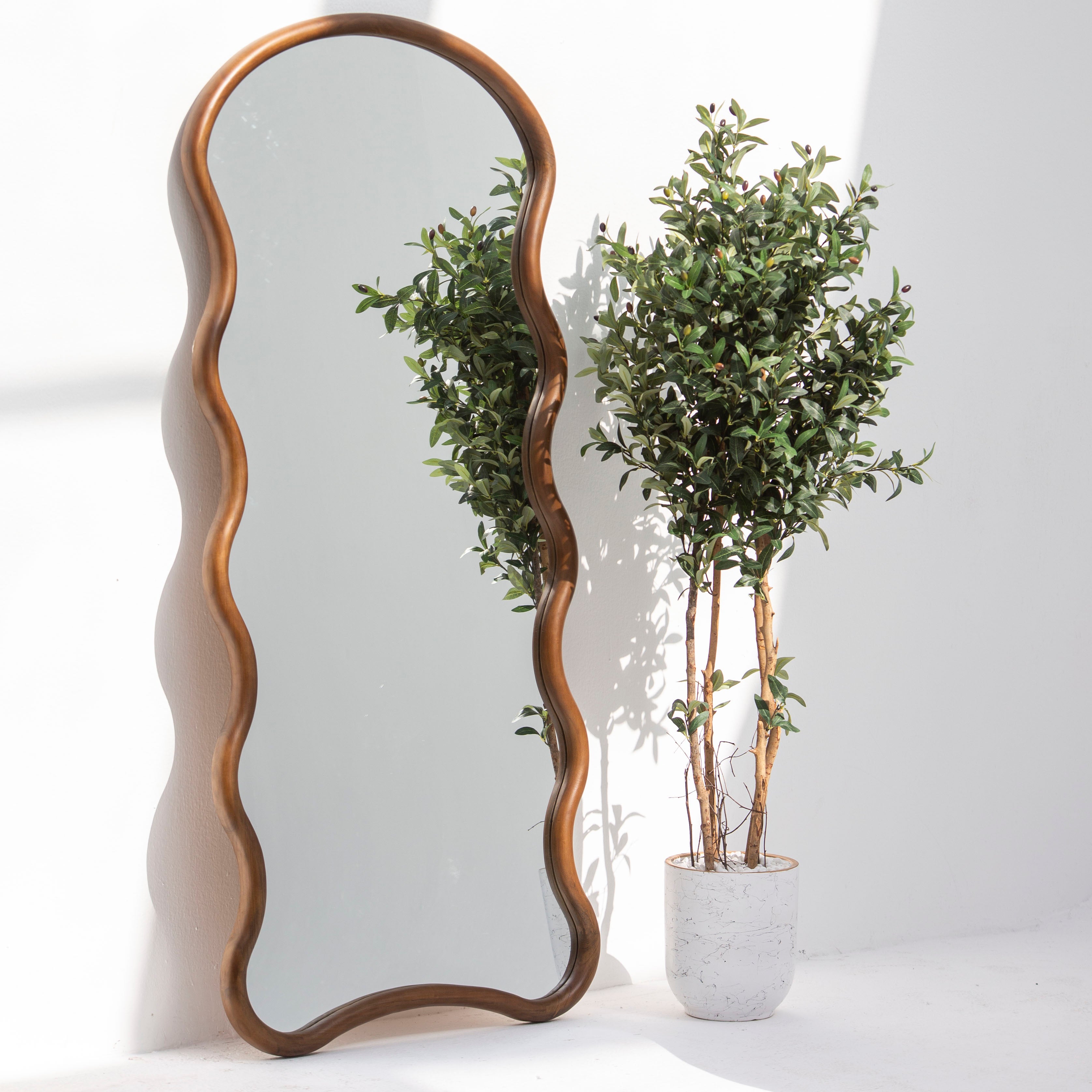 DARWIN CURVE WOODEN MIRROR FRAME - Art and craft furniture