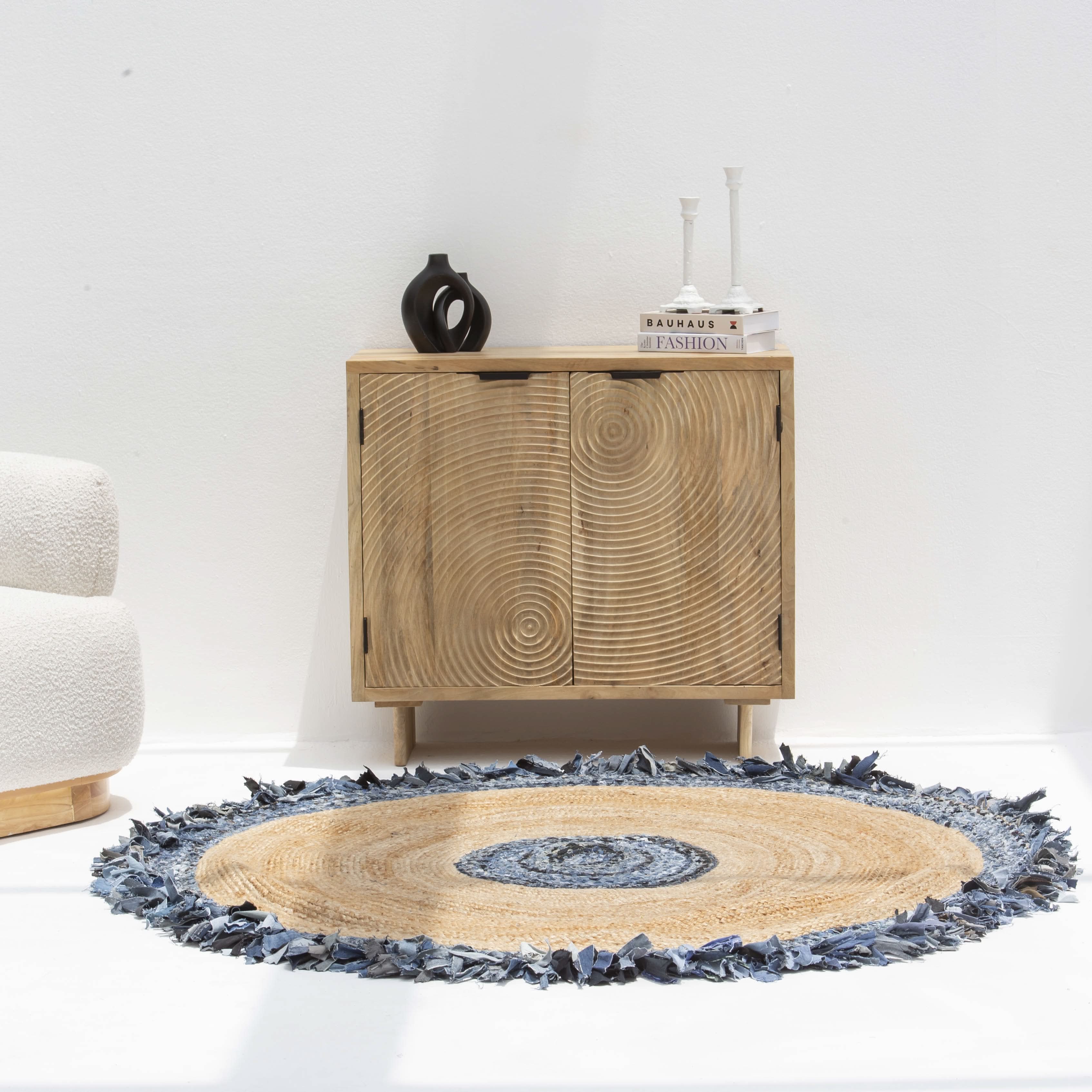 AURA CURVE MANGO WOOD SIDEBOARD - Art and craft furniture