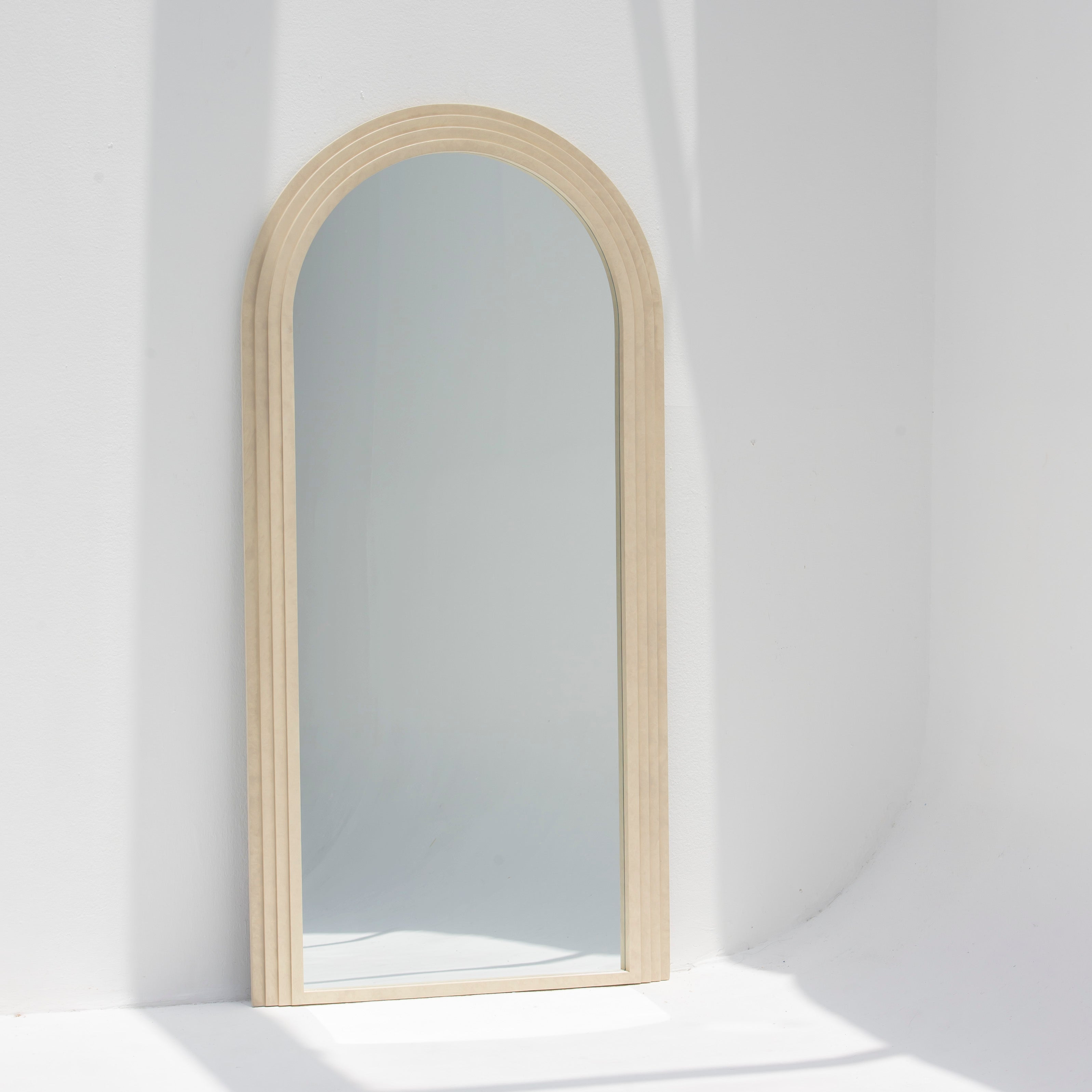 Zyra White MIrror Frame - Art and craft furniture