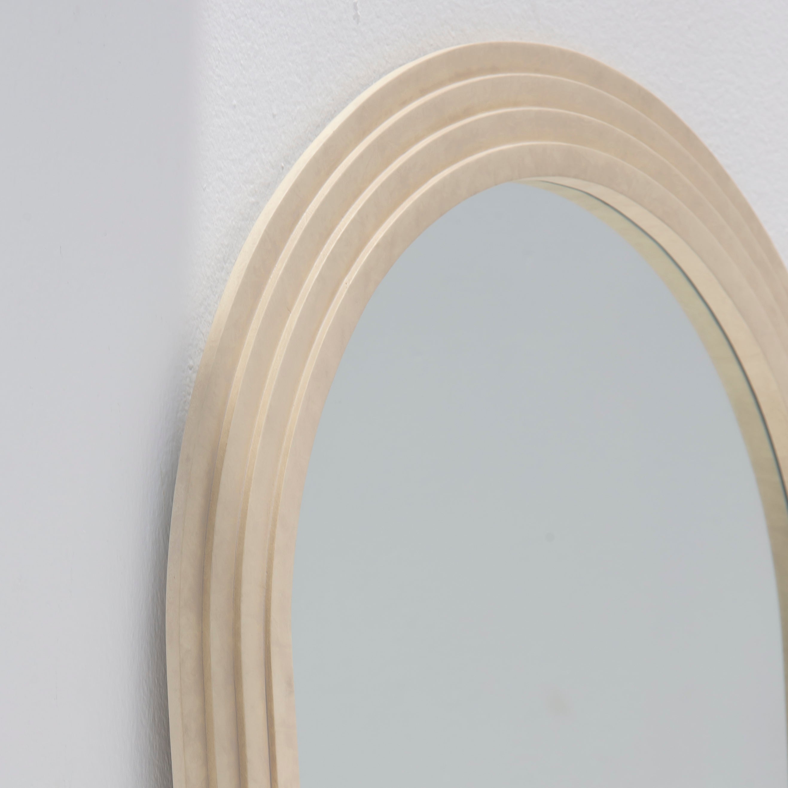 Zyra White MIrror Frame - Art and craft furniture