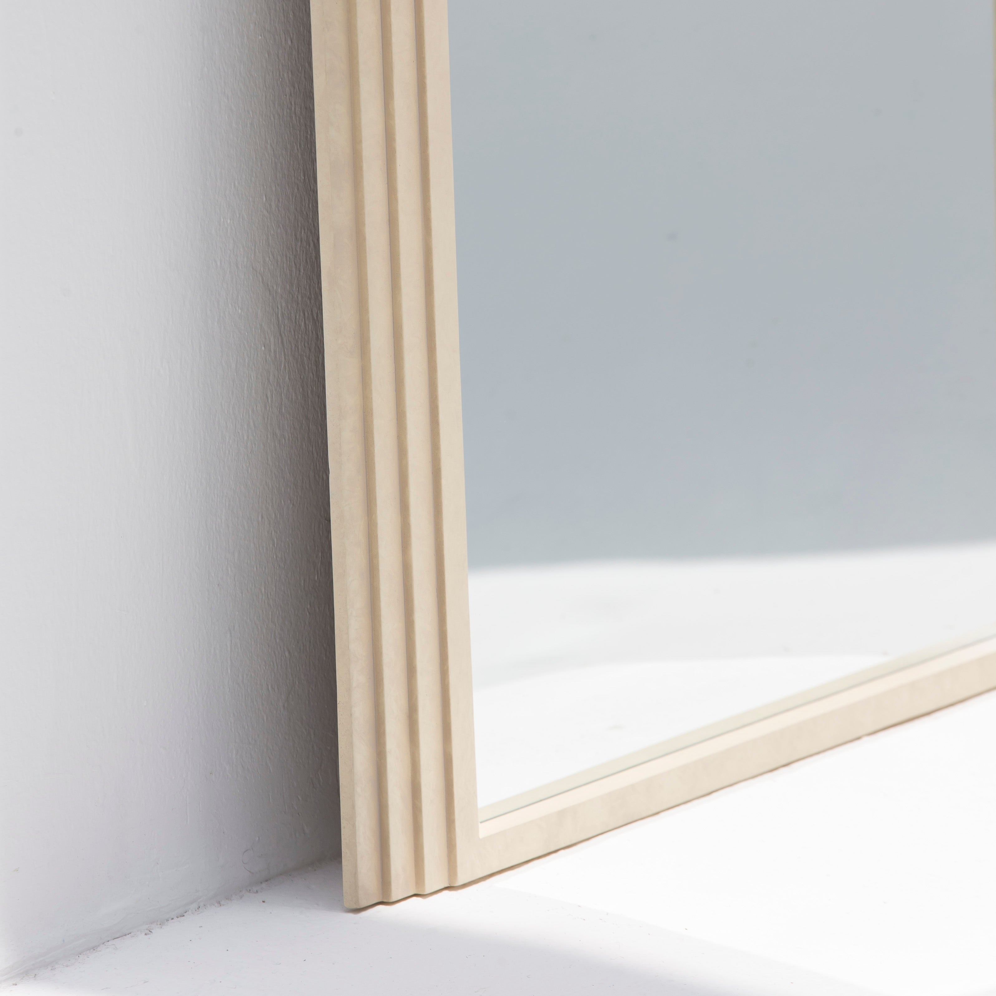 Zyra White MIrror Frame - Art and craft furniture