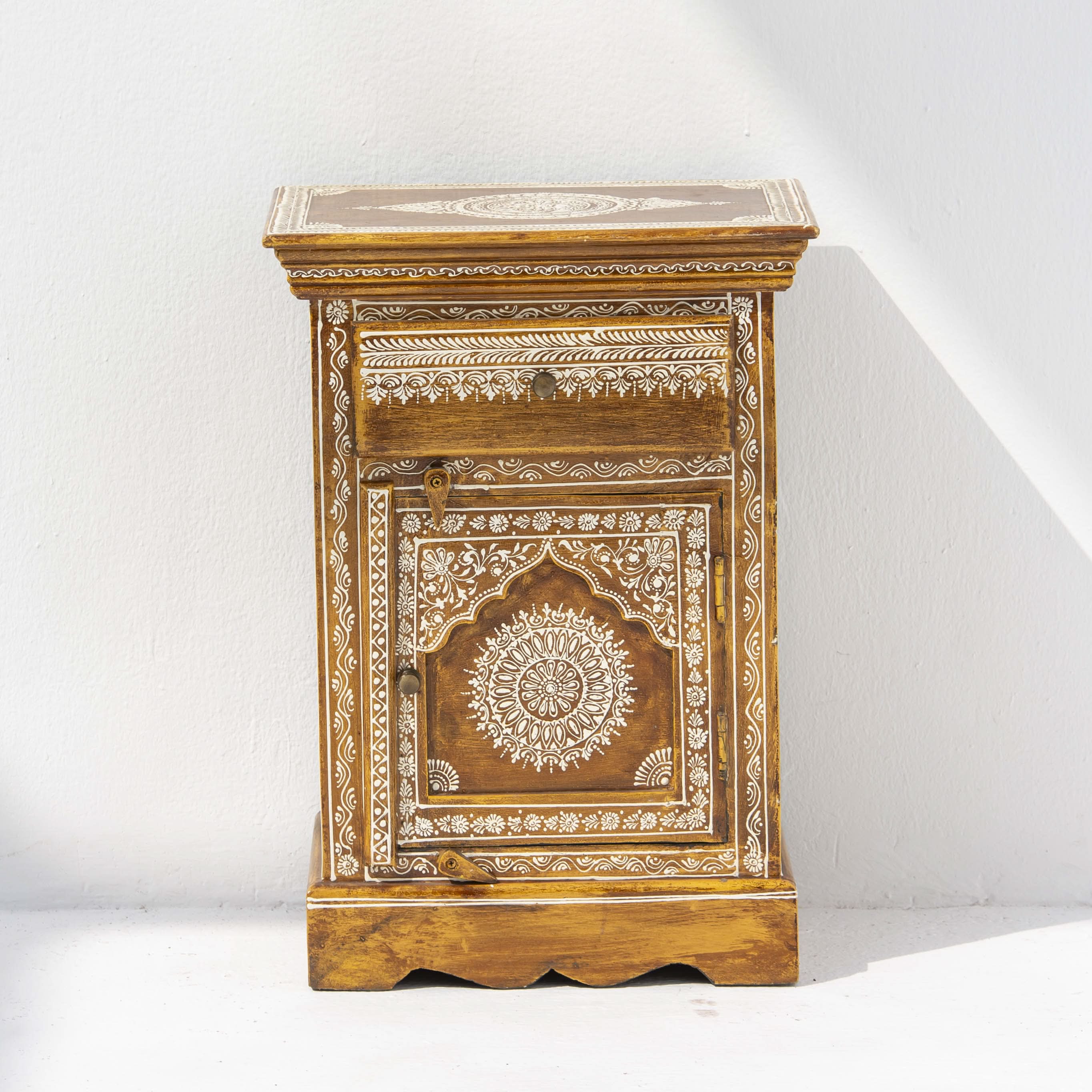 Painted Bed side table - Art and craft furniture