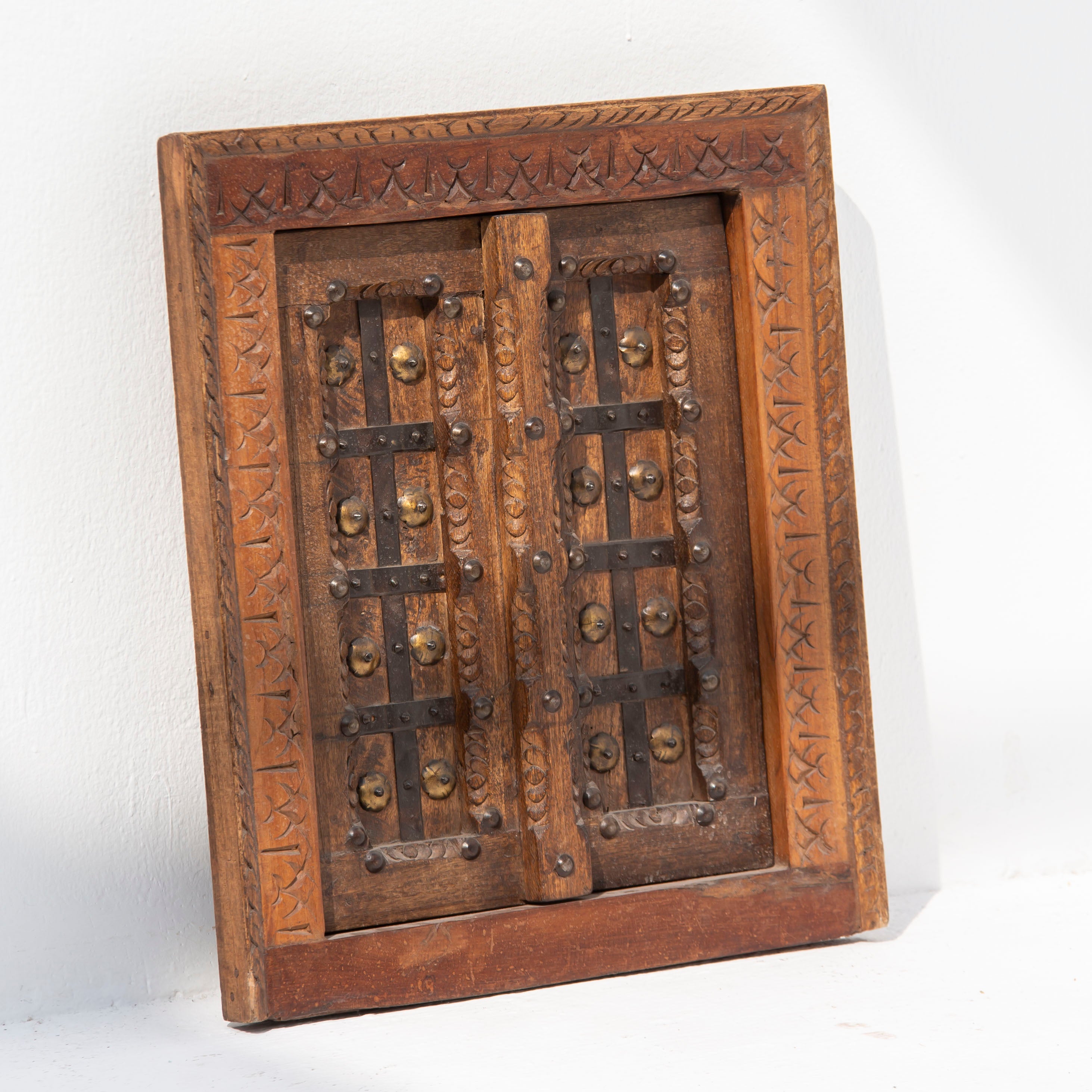 Antique Window two door Brass Decoration - Art and craft furniture