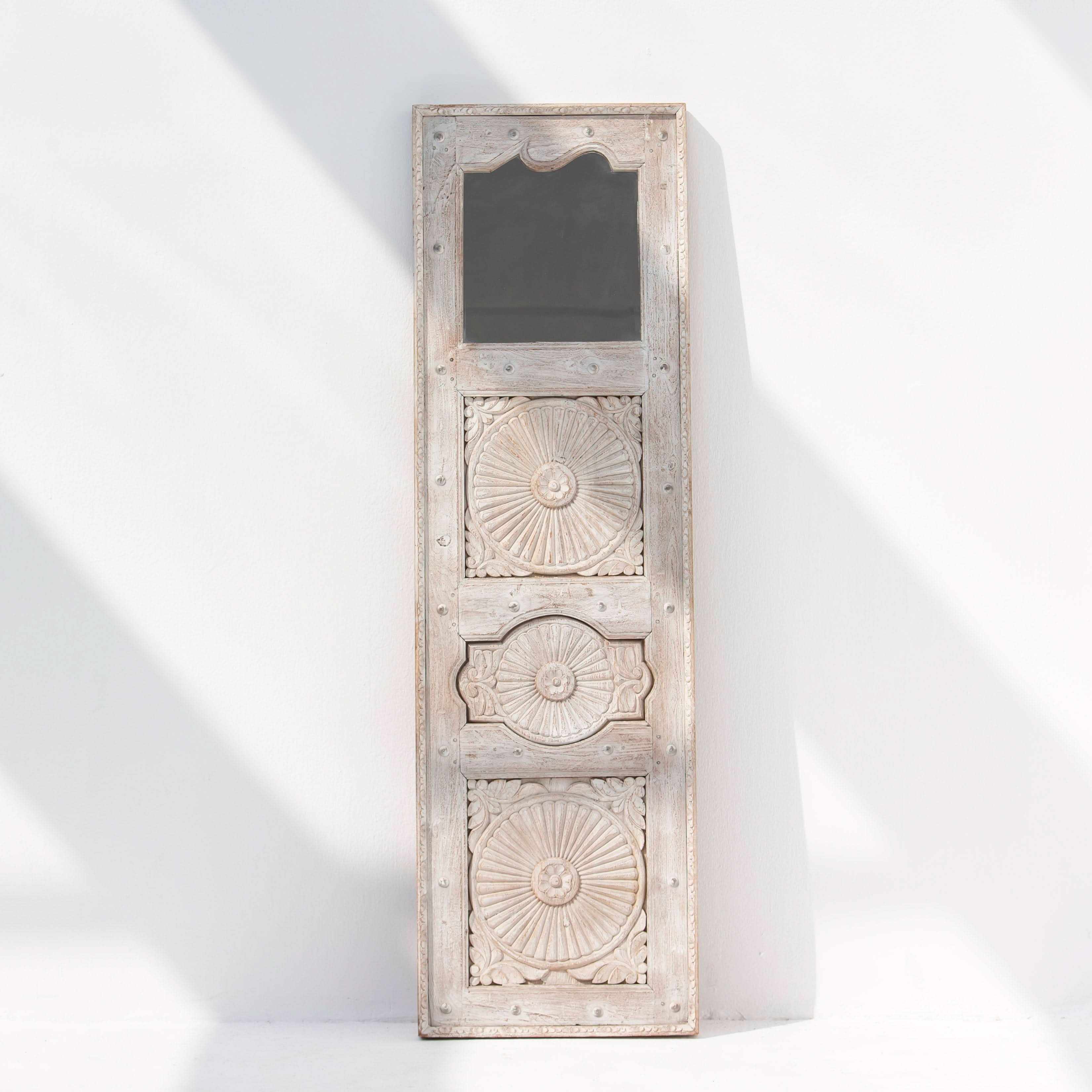 Carved Long Mirror Frame - Art and craft furniture