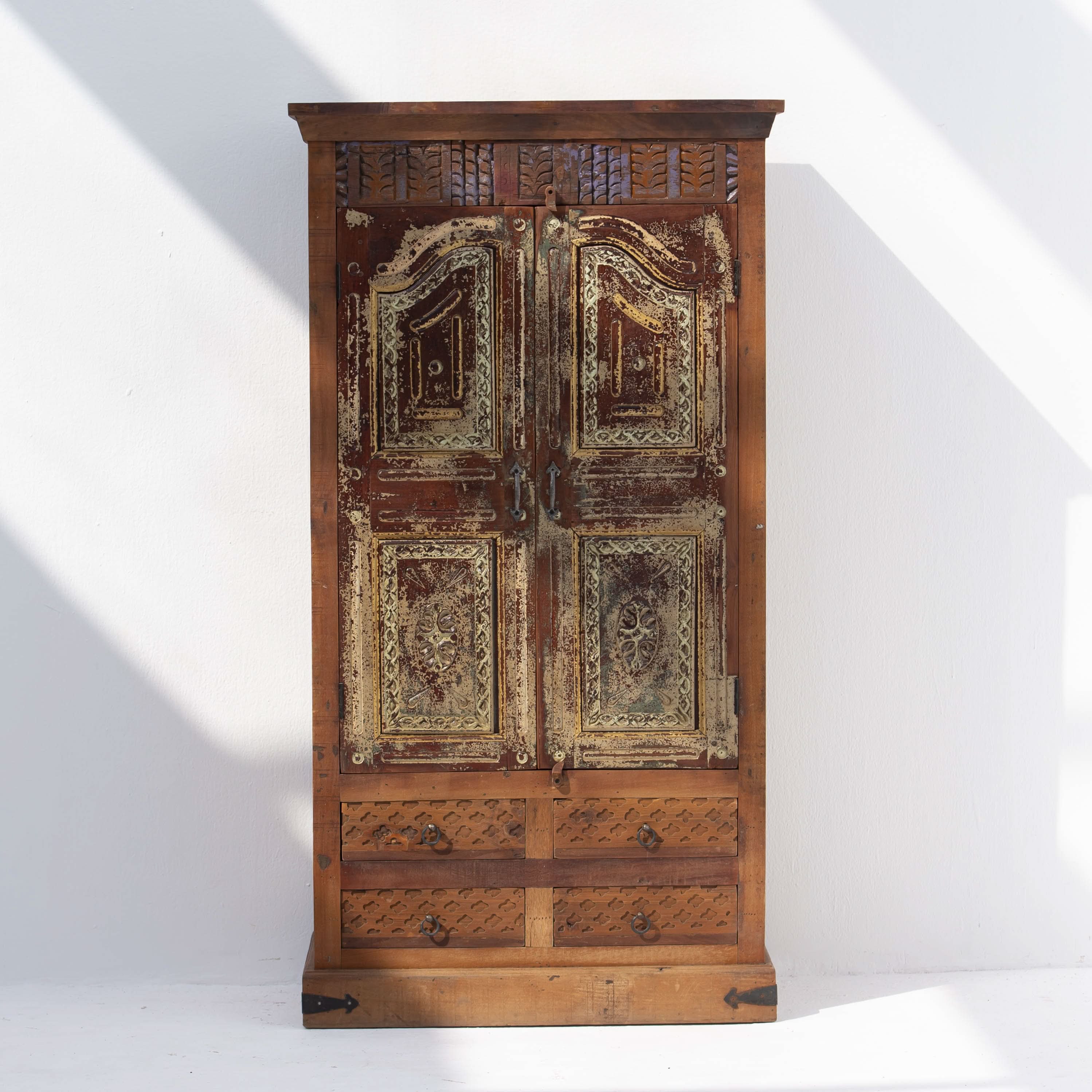 Antique two door and four drawer Cabinet - Art and craft furniture