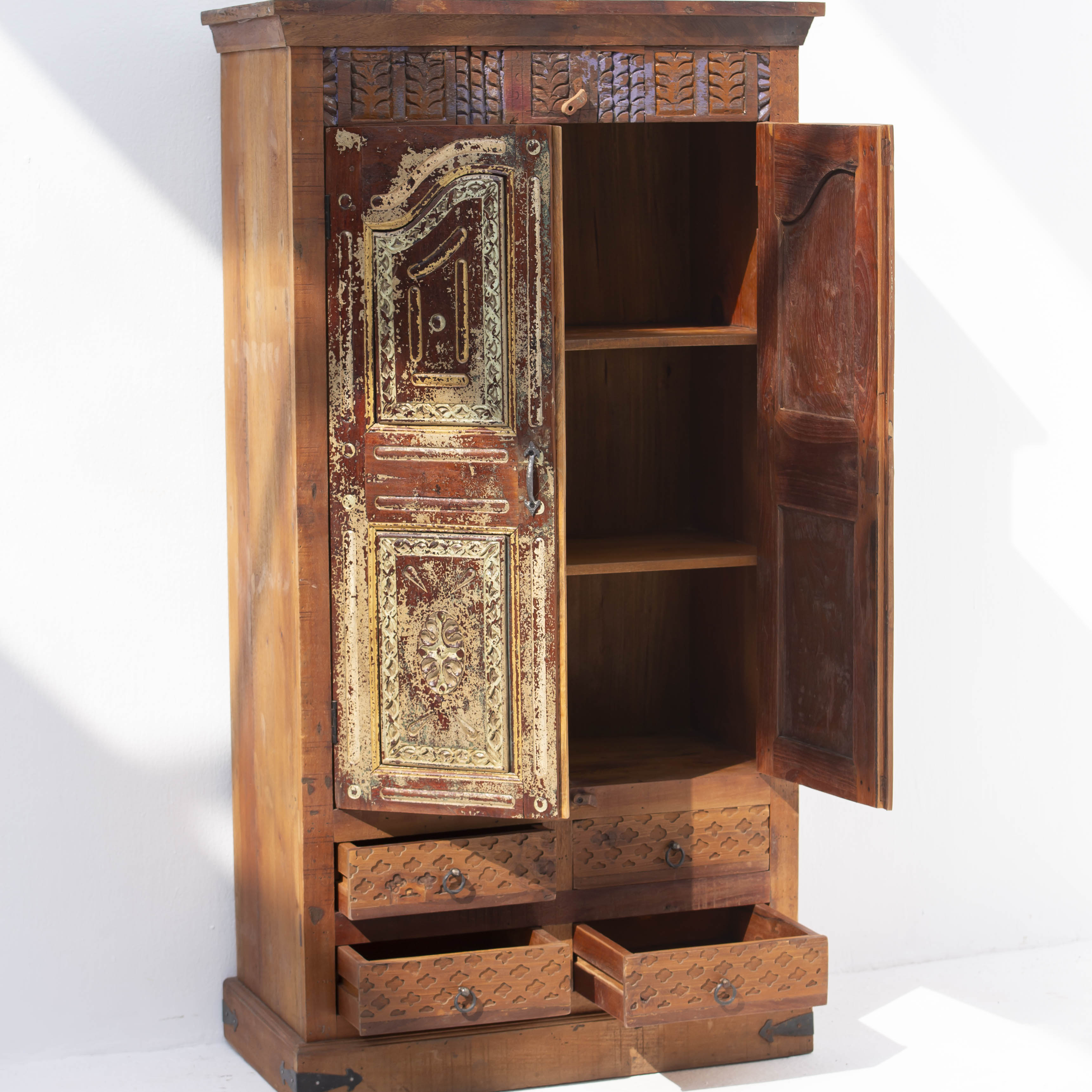 Antique two door and four drawer Cabinet - Art and craft furniture