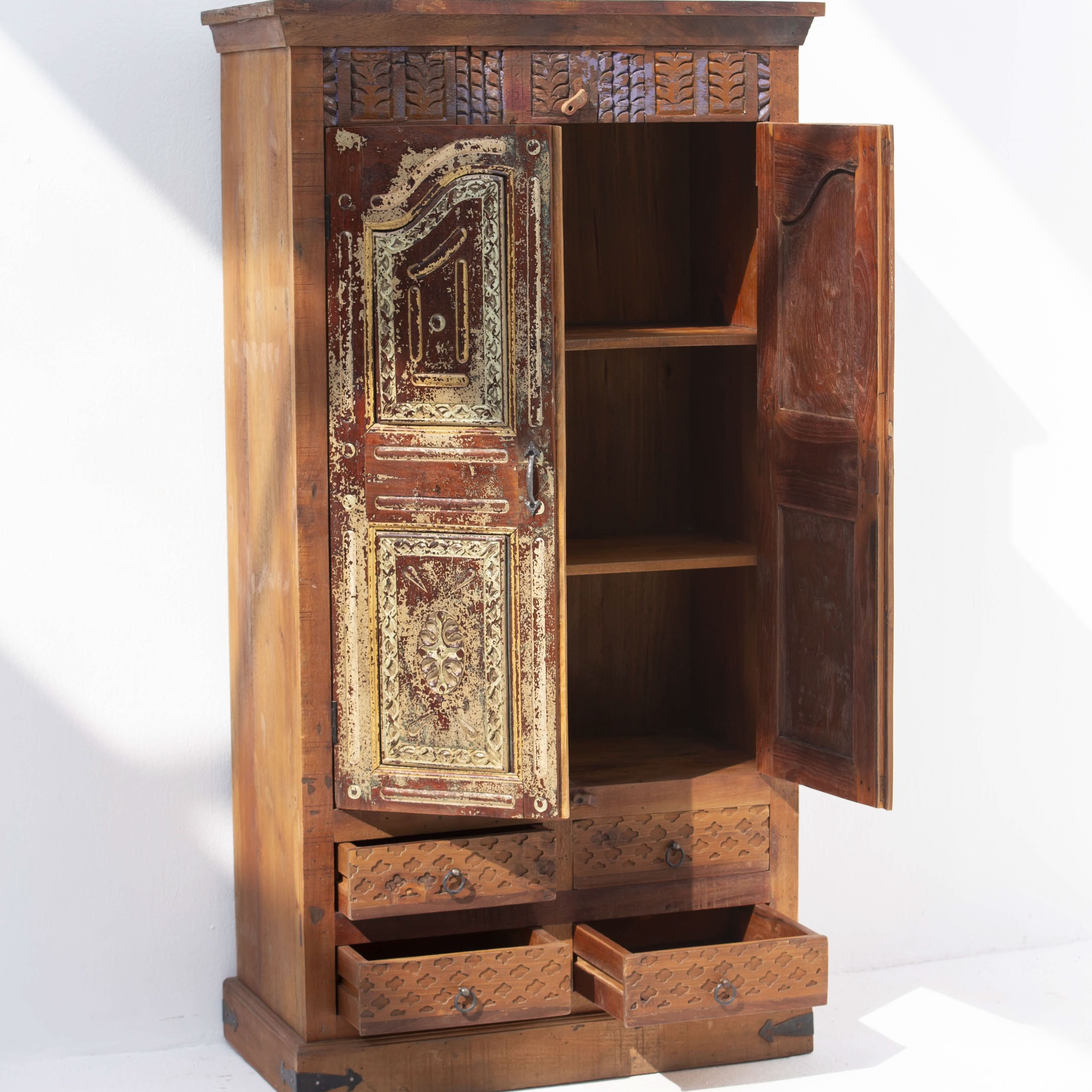 Antique two door and four drawer Cabinet - Art and craft furniture