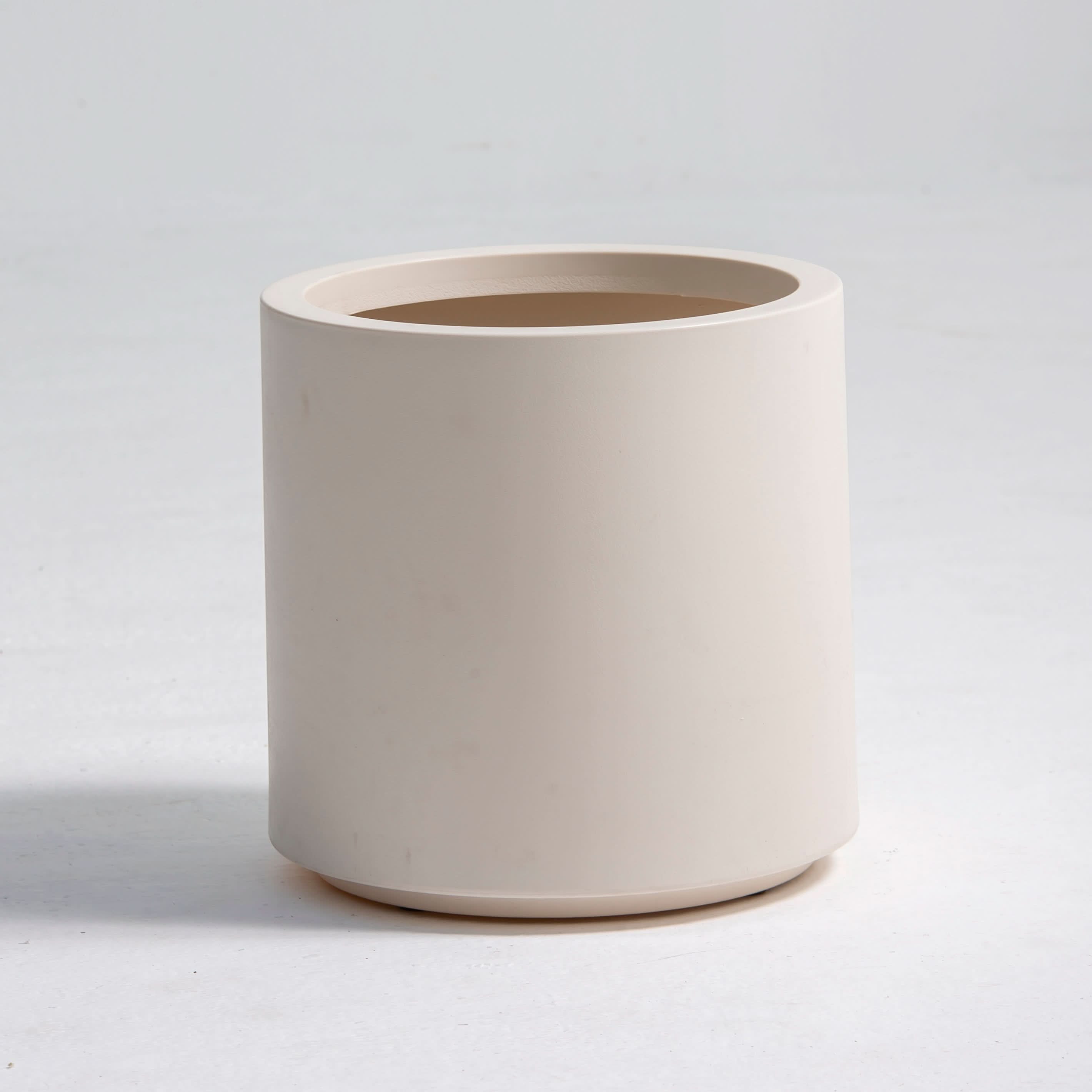 ORLIA WHITE CYLINDRICAL PLANTER - Art and craft furniture