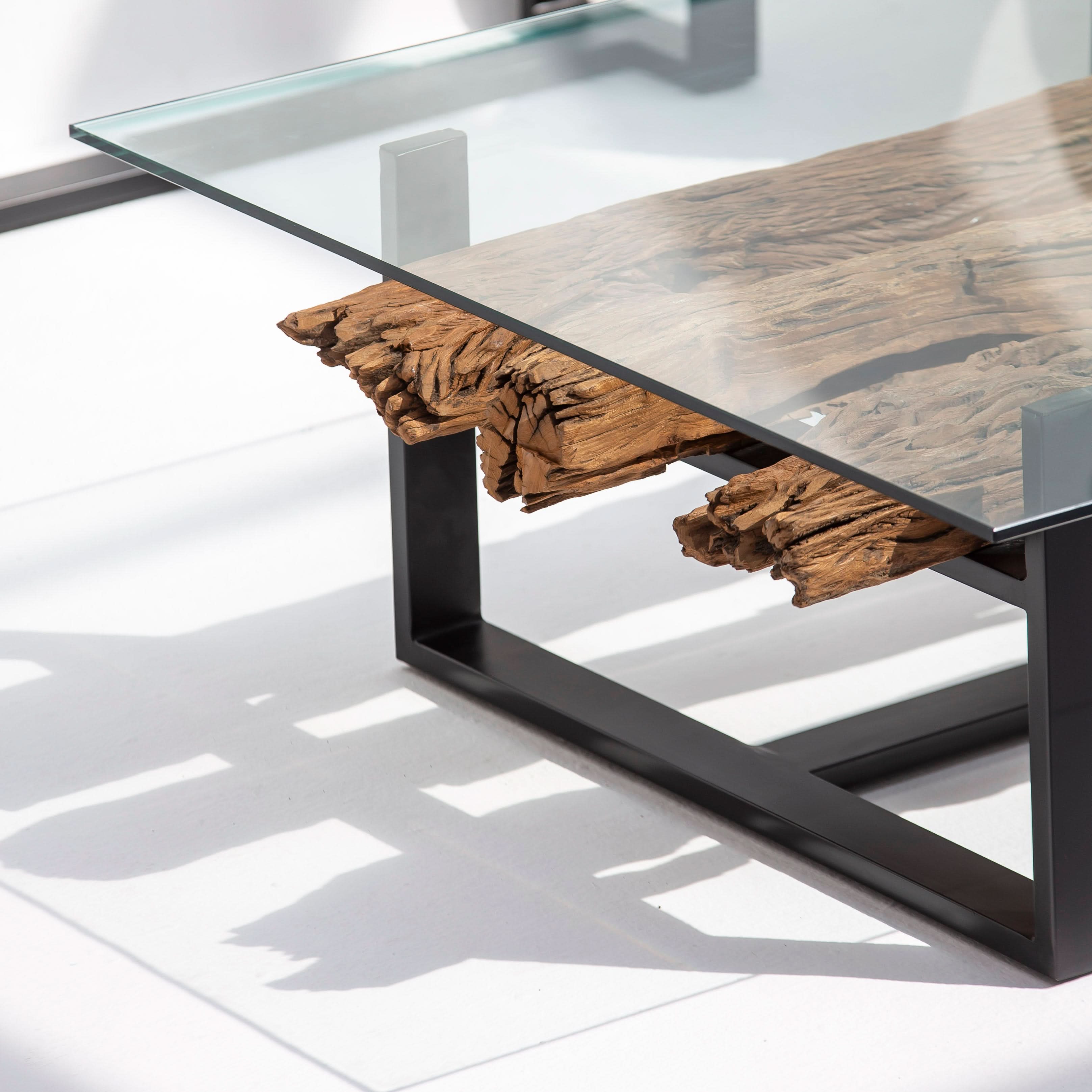 RAILWAY LOG COFFEE TABLE - Art and craft furniture