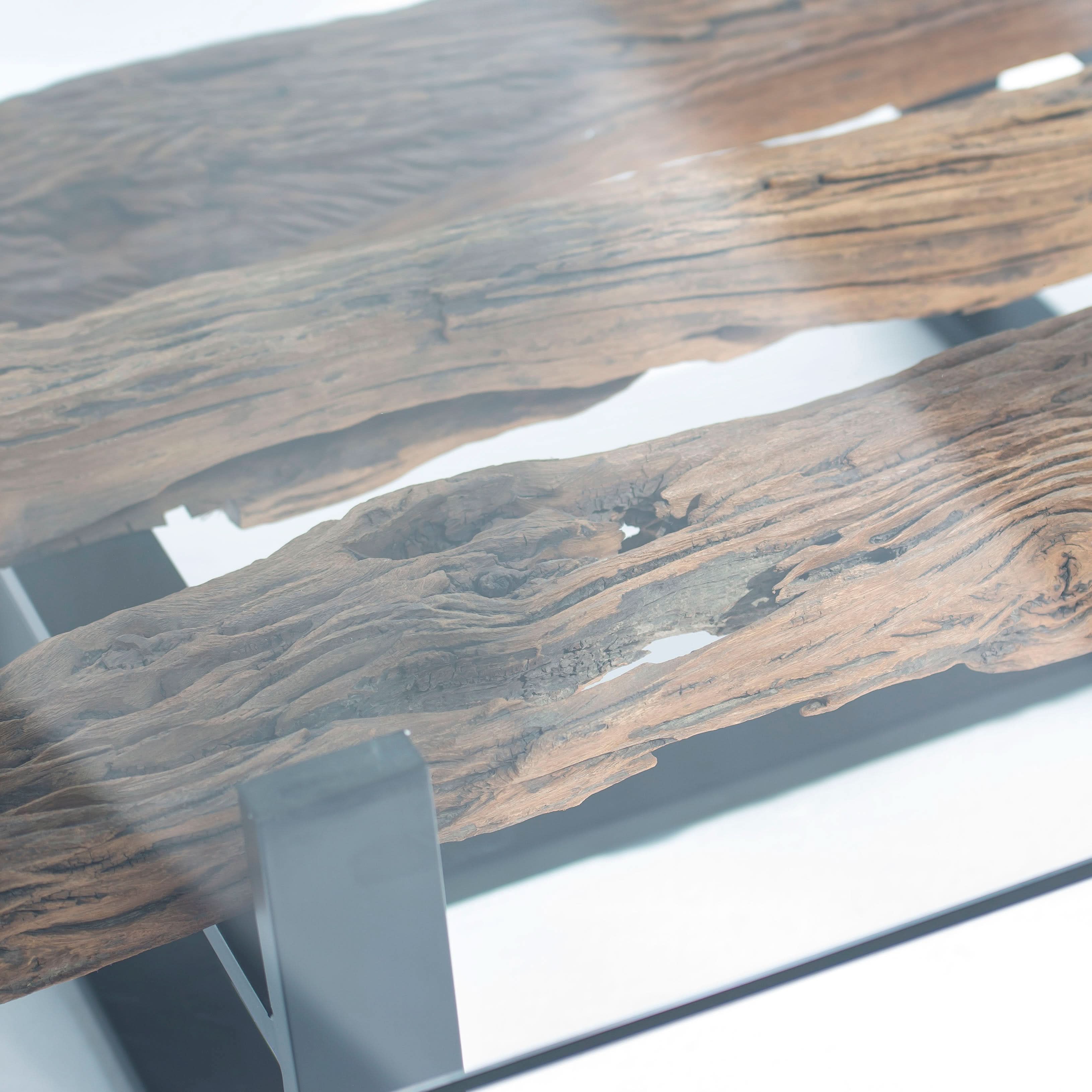 RAILWAY LOG COFFEE TABLE - Art and craft furniture