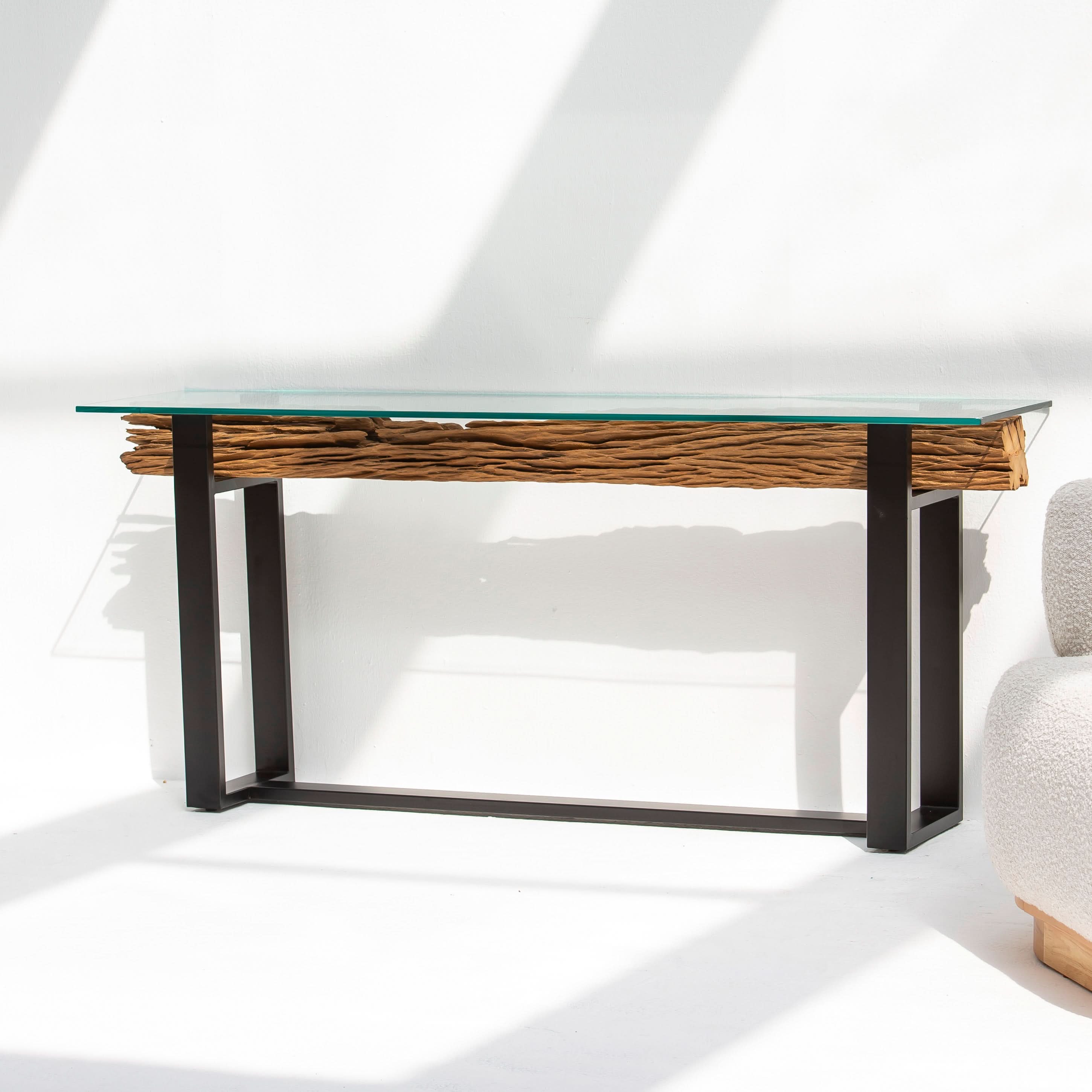 RAILWAY LOG CONSOLE TABLE - Art and craft furniture