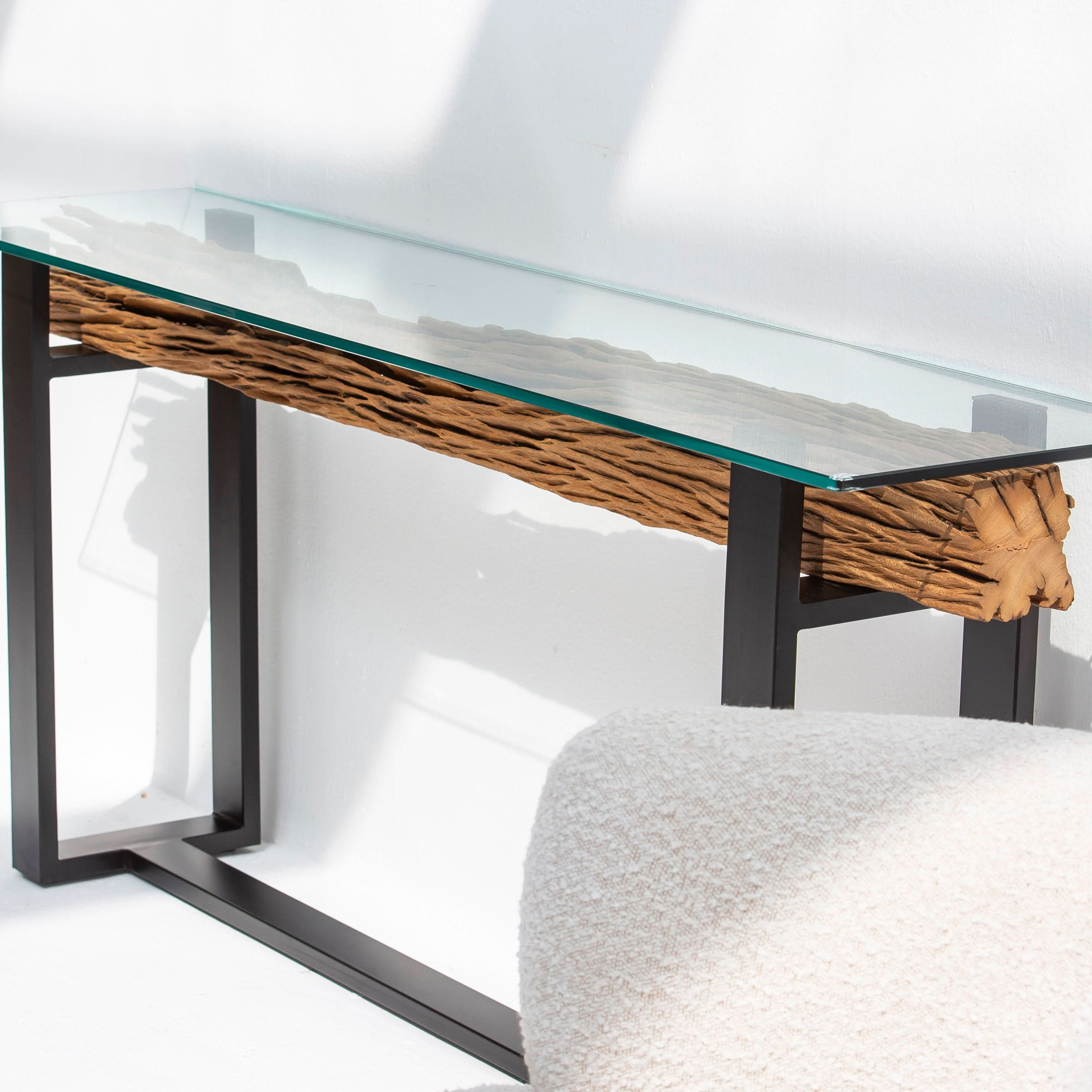 RAILWAY LOG CONSOLE TABLE - Art and craft furniture